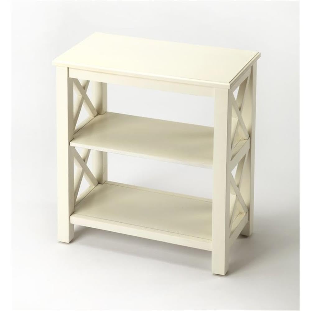 2 Shelf White Bookcase - Modern Wooden Bookshelf for Living Room, Bedroom & Office Storage