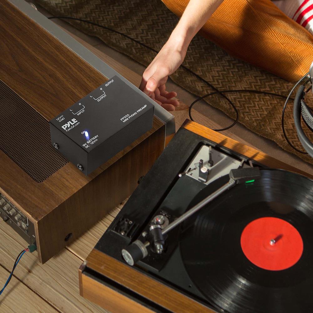 High-Quality Phono Turntable Preamp - MM/MC Phono Preamplifier for Vinyl Records - Perfect for Home Audio & DJ Setups