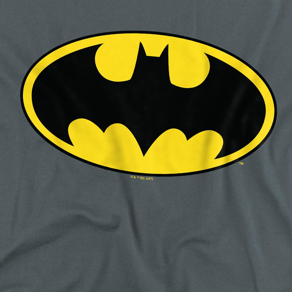 PopFunk Classic Batman Logo Women's Premium Cotton Short Sleeve Graphic Tee with Free Stickers - Black (X-Large) - Perfect for Cosplay, Comic Con & Casual Wear