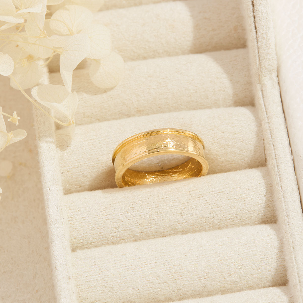Bold Textured Gold Ring for Women - Elegant Stackable Statement Jewelry for Everyday Wear & Special Occasions