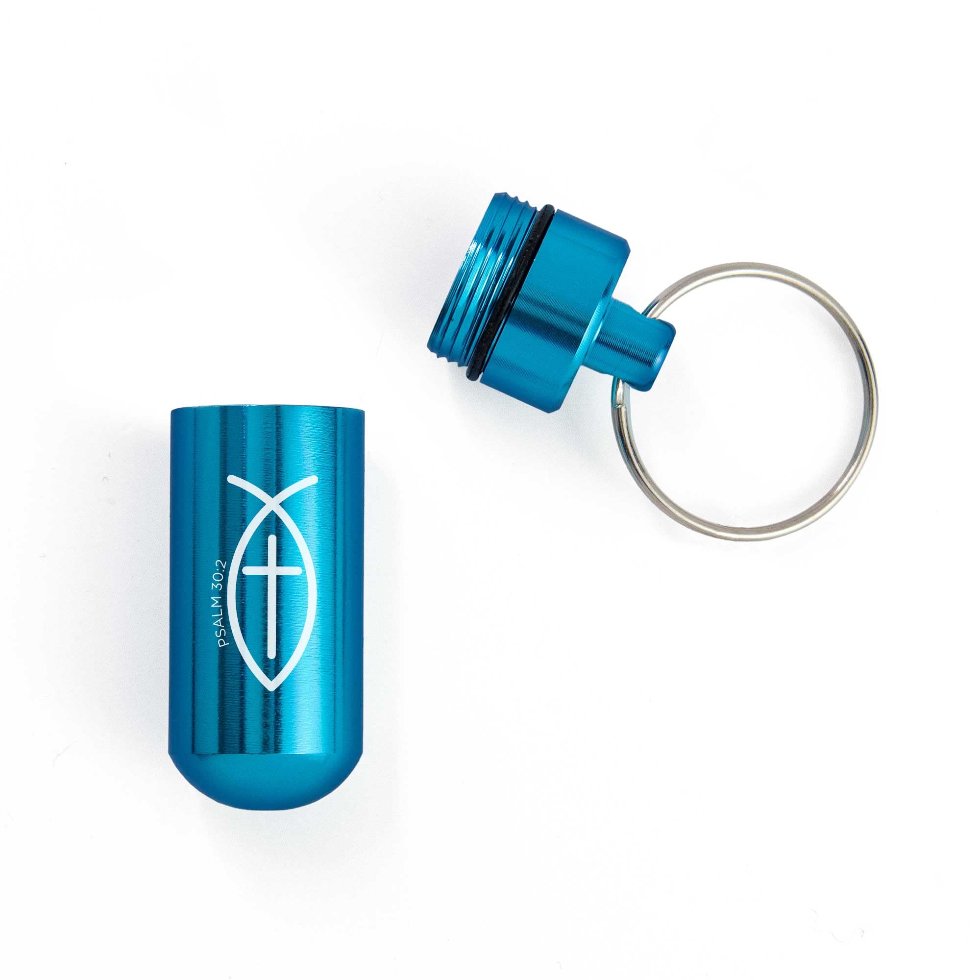 Waterproof Metal Pill Case Keychain - Travel Medicine Storage for Daily Use