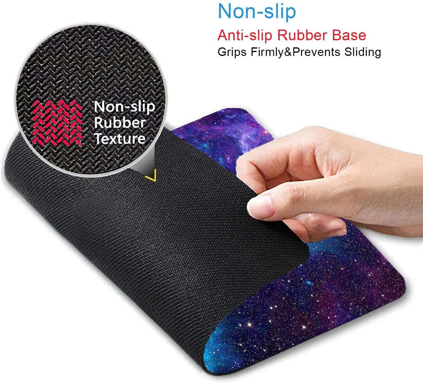 Galaxy Stars Gaming Mouse Pad - Non-Slip Rubber Base, Waterproof Mouse Mat for Office & Laptop (9.5