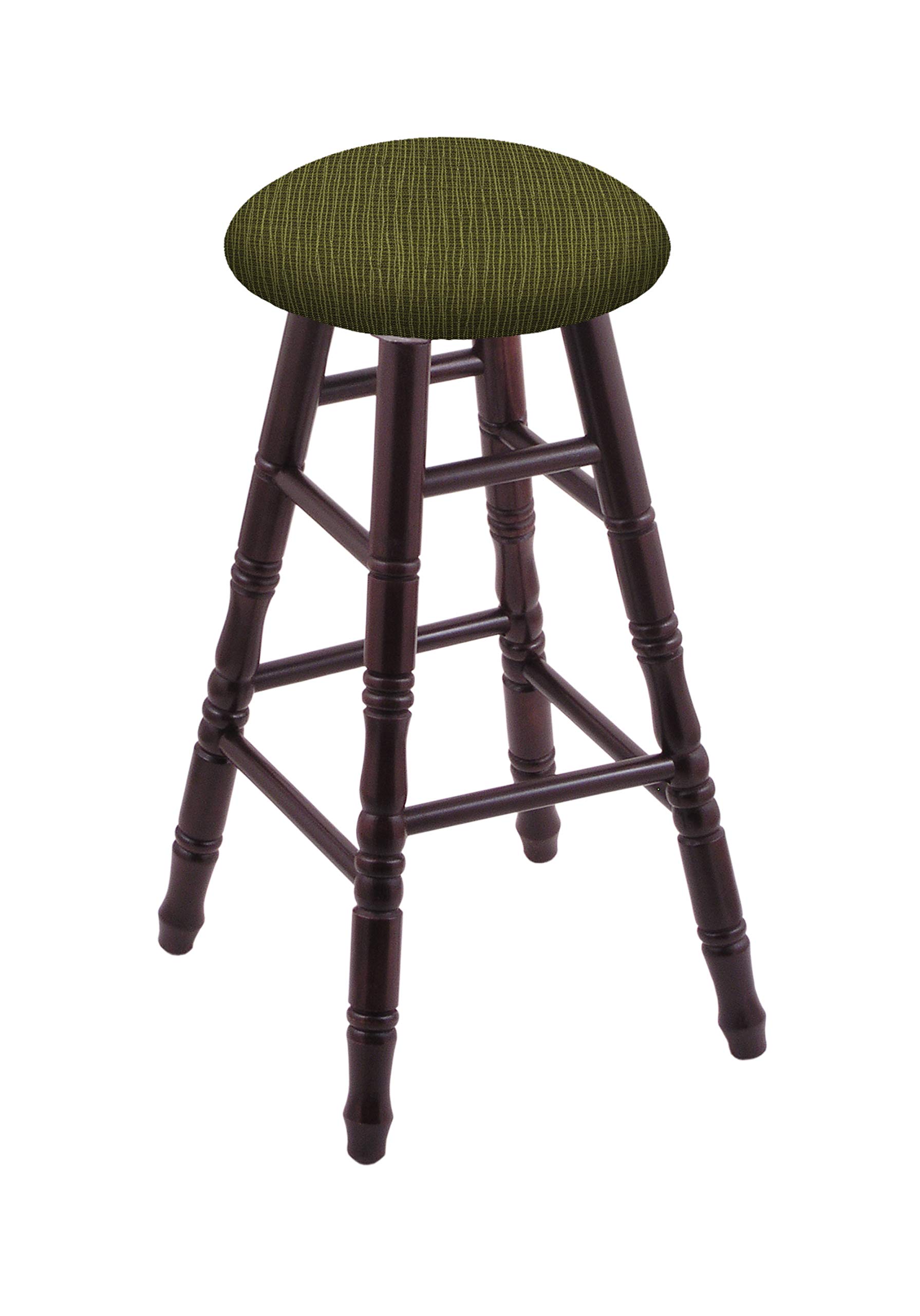 Dark Cherry Maple Counter Stool with Graph Parrot Seat - Modern Kitchen Bar Stool for Dining Room, Breakfast Nook & Home Decor