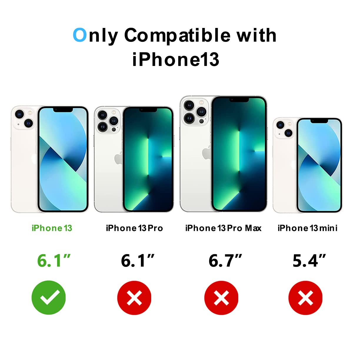 Whioltl iPhone 13 Case - Crystal Clear Protective Cover with Anti-Scratch & Shock Absorption | Wireless Charging & Bike Mount Compatible | Perfect for Daily Use, Outdoor Activities & Commuting