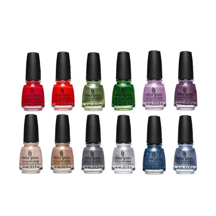 China Glaze Welcome To Jollywood Collection - Holiday Nail Polish Set for Christmas & Winter Nail Art - Perfect for Festive Parties & Gift Giving