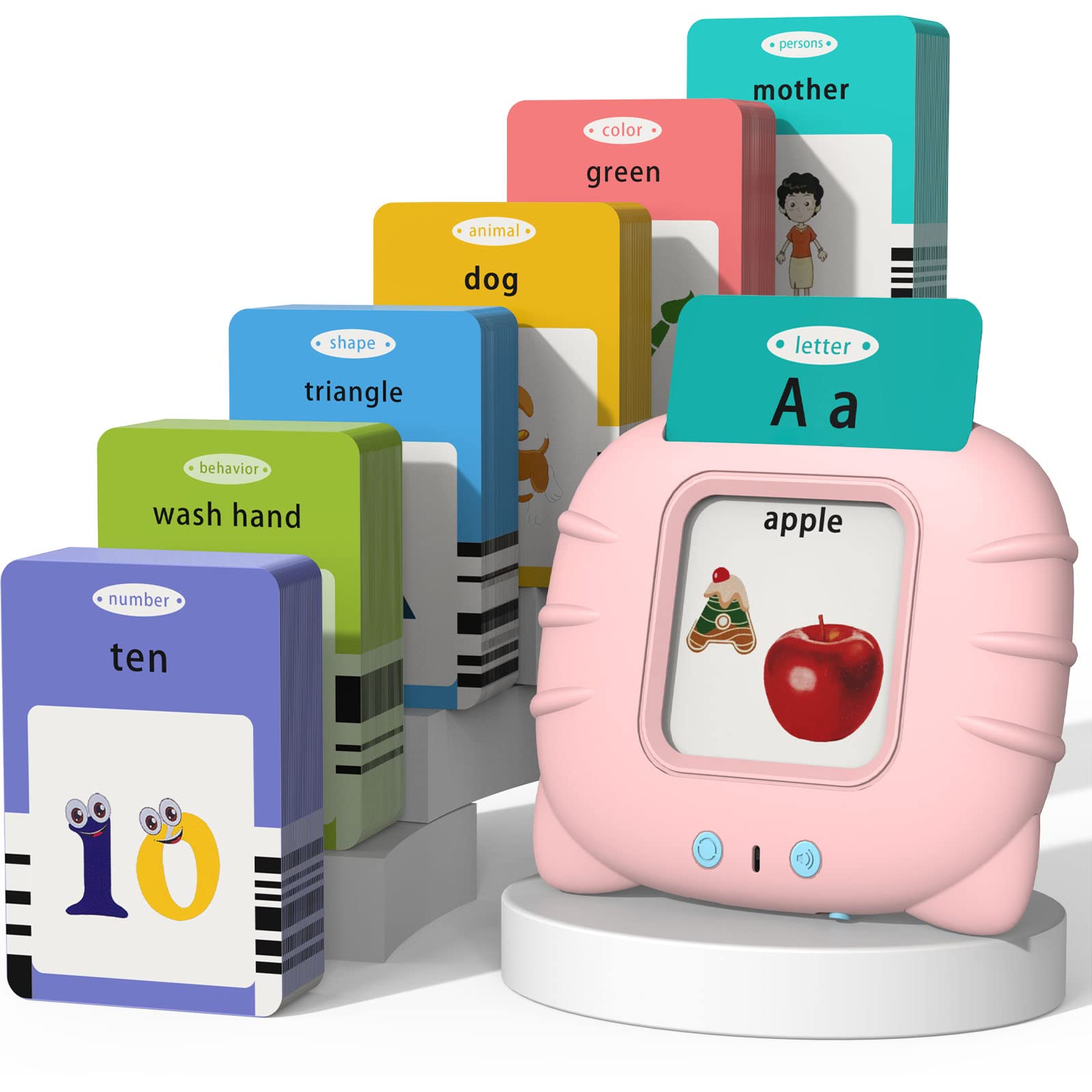 Talking Flash Cards for Toddlers 1-5 Years, Speech Therapy & Autism Learning Toys, ABC 123 Sight Words - 255 Double-Sided Cards, Educational Interactive Toy with Giftable Packaging for Home & Classroom Use