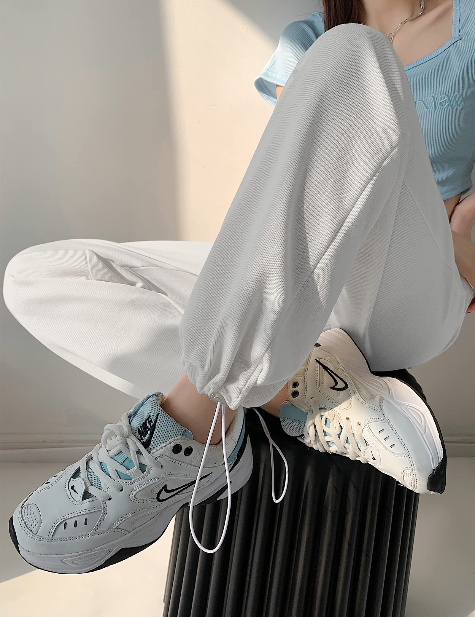 Girls' High Waisted Sweatpants - Comfy Joggers for School & Play
