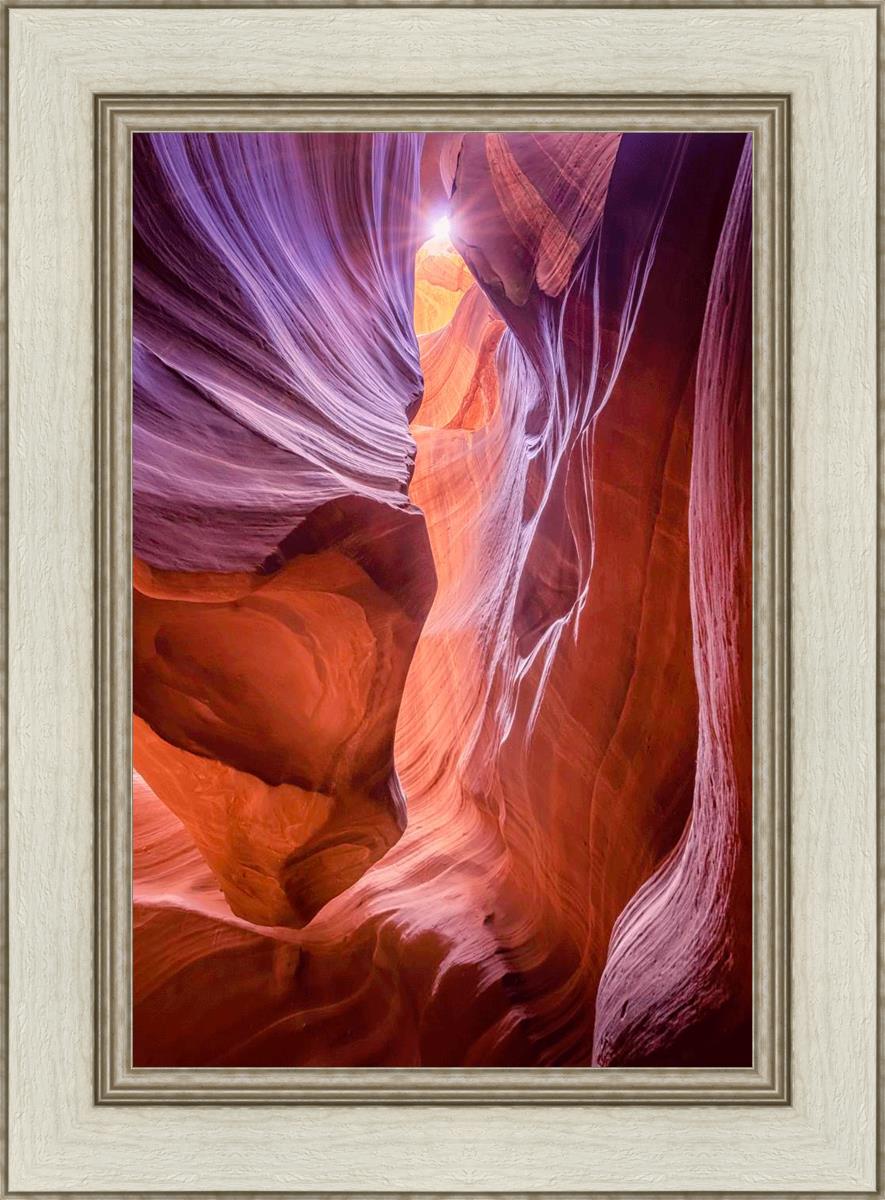 Antelope Canyon Sunburst Wall Art - Stunning Desert Landscape Photography Print for Home & Office Decor | Perfect for Living Room, Bedroom, or Gift