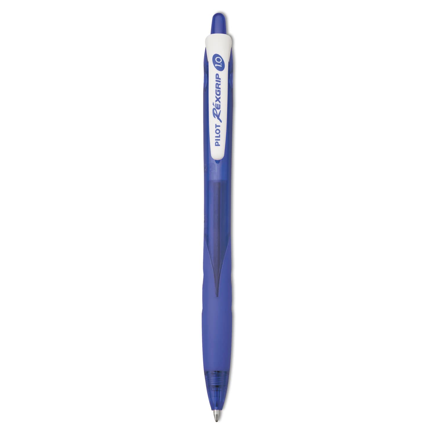 Refillable & Retractable Ballpoint Pens - Pilot RexGrip BeGreen Medium Point Blue Ink, 12-Pack (32371) - Eco-Friendly Office & School Writing Supplies for Everyday Use