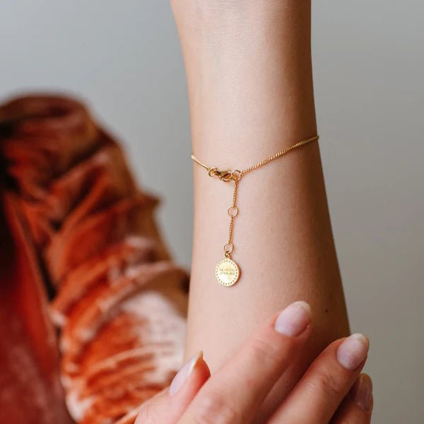 Dainty Legacy Bracelet - 14K Gold Plated White Topaz Jewelry for Women, Elegant Gift for Birthday, Anniversary & Special Occasions