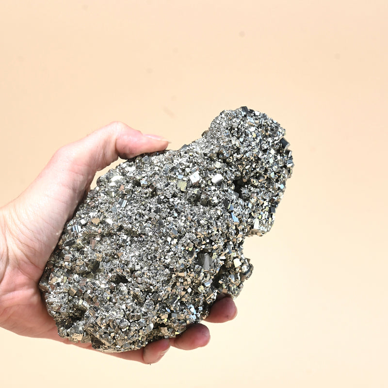 Natural Pyrite Cluster - 2.6lbs Raw Mineral Specimen for Home Decor, Crystal Healing & Gift Ideas | Perfect for Meditation, Feng Shui & Mineral Collection