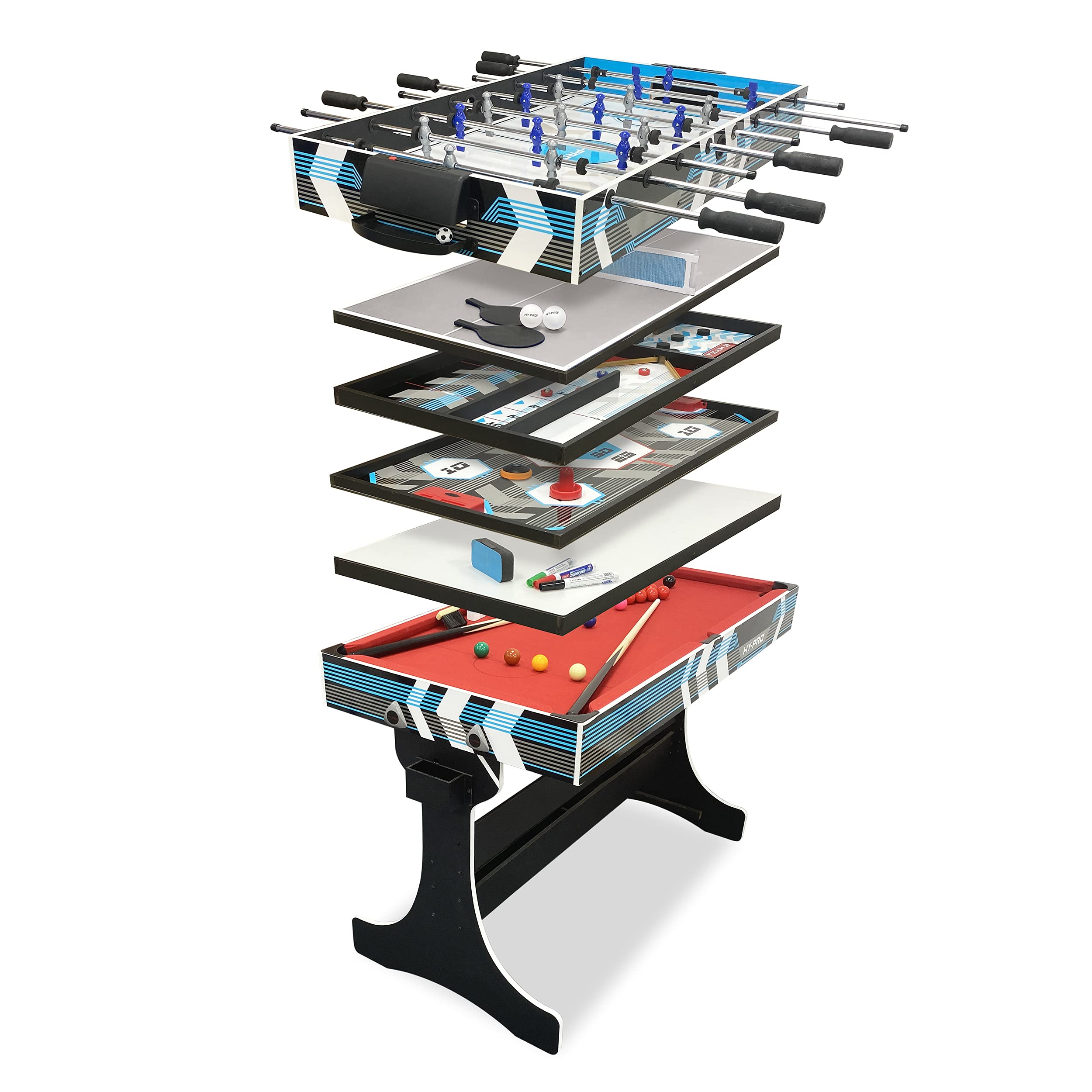 Hy-Pro Metron 12-in-1 Multiplayer Tabletop Board Game Set - Family Fun, Party Entertainment & Travel Games for Adults & Kids - Perfect for Game Nights, Camping Trips & Indoor Activities