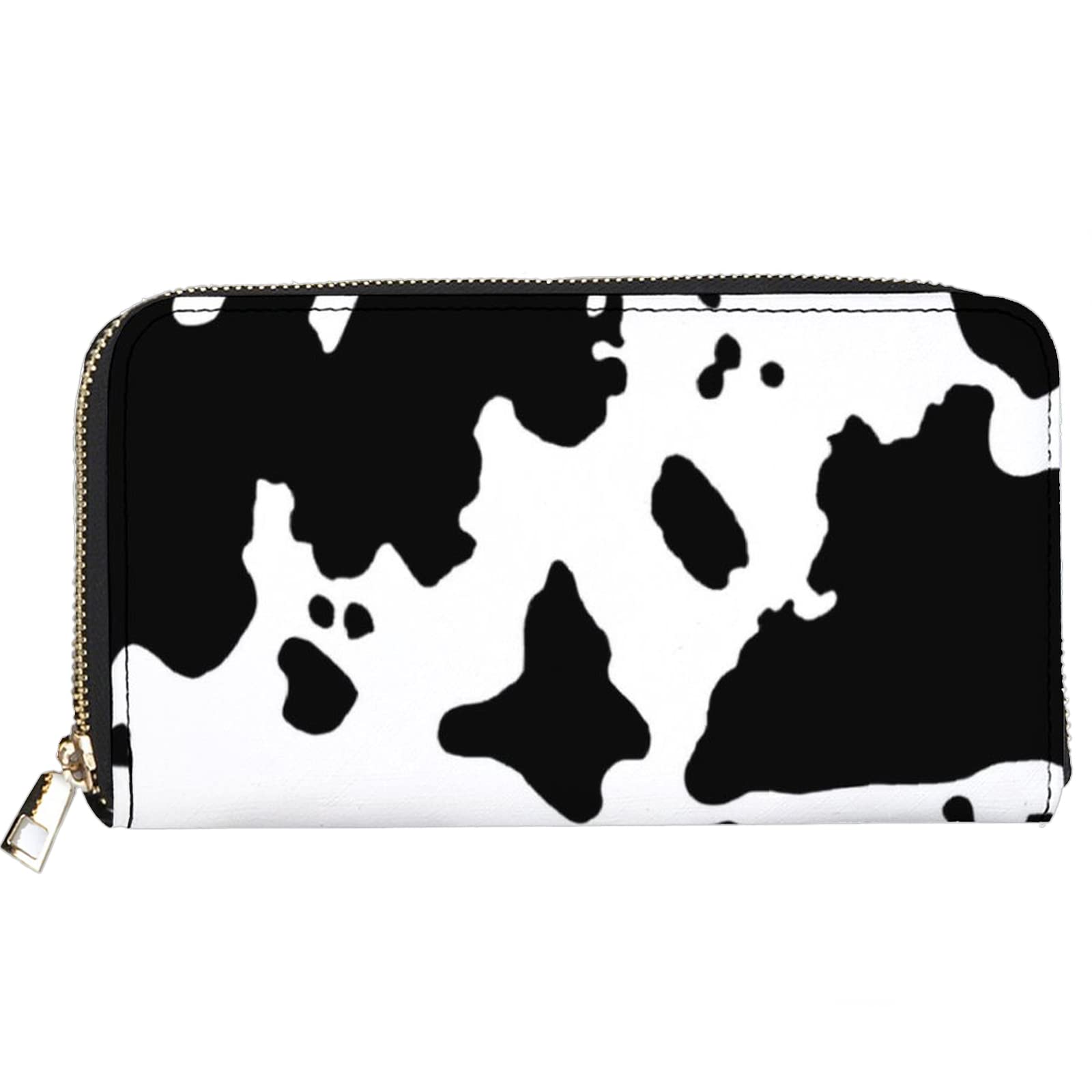 Cow Print Wallet for Women - PU Leather Phone & Credit Card Holder - Stylish Cow Print Purse for Everyday Use, Travel, and Shopping