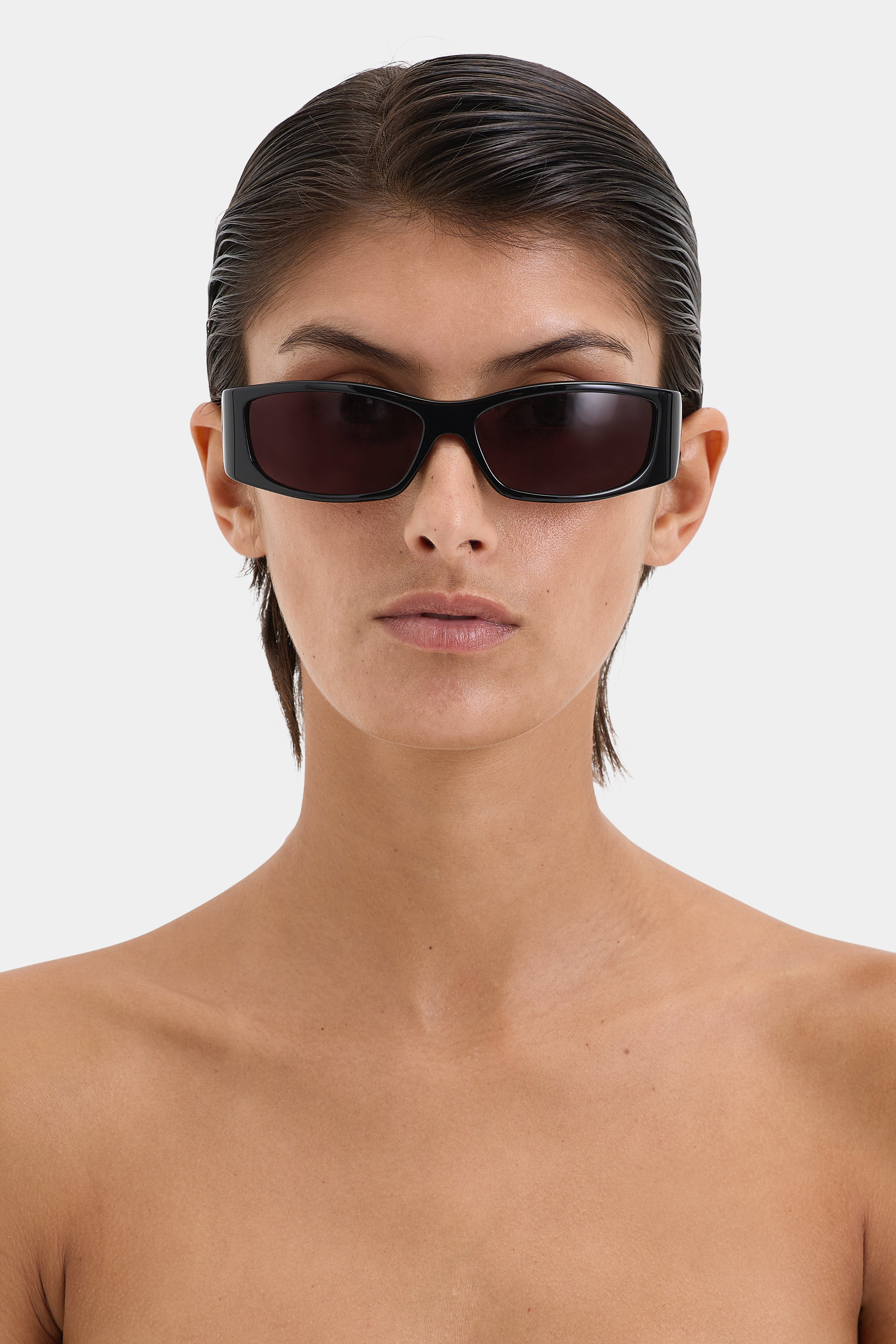 Fast & Stylish Black Sports Sunglasses - UV Protection for Running, Cycling & Outdoor Activities