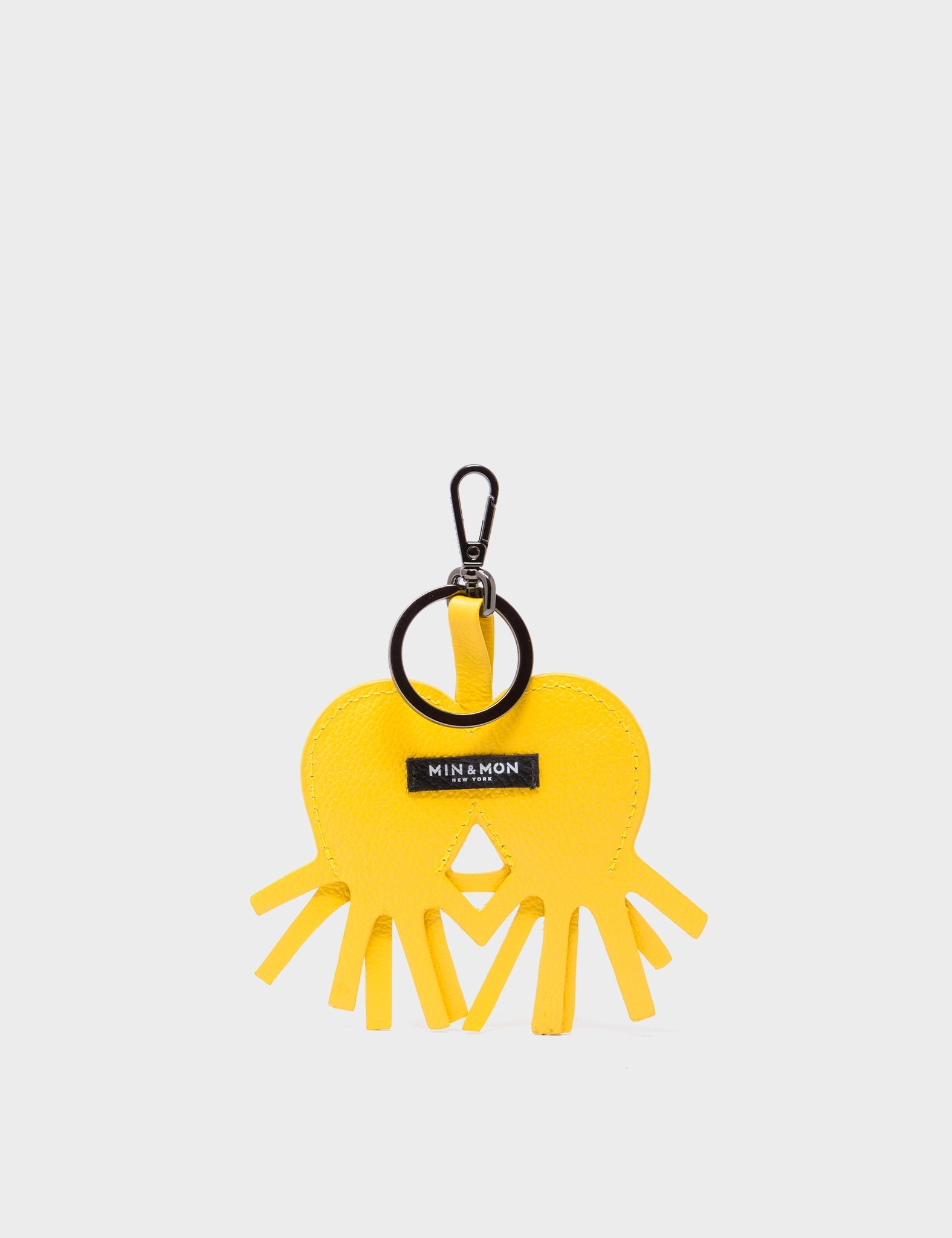 Octotwins Charm Balloon Yellow Leather Keychain - Cute Octopus Keyring for Women & Girls - Perfect for Bags, Backpacks, Gifts & Everyday Carry