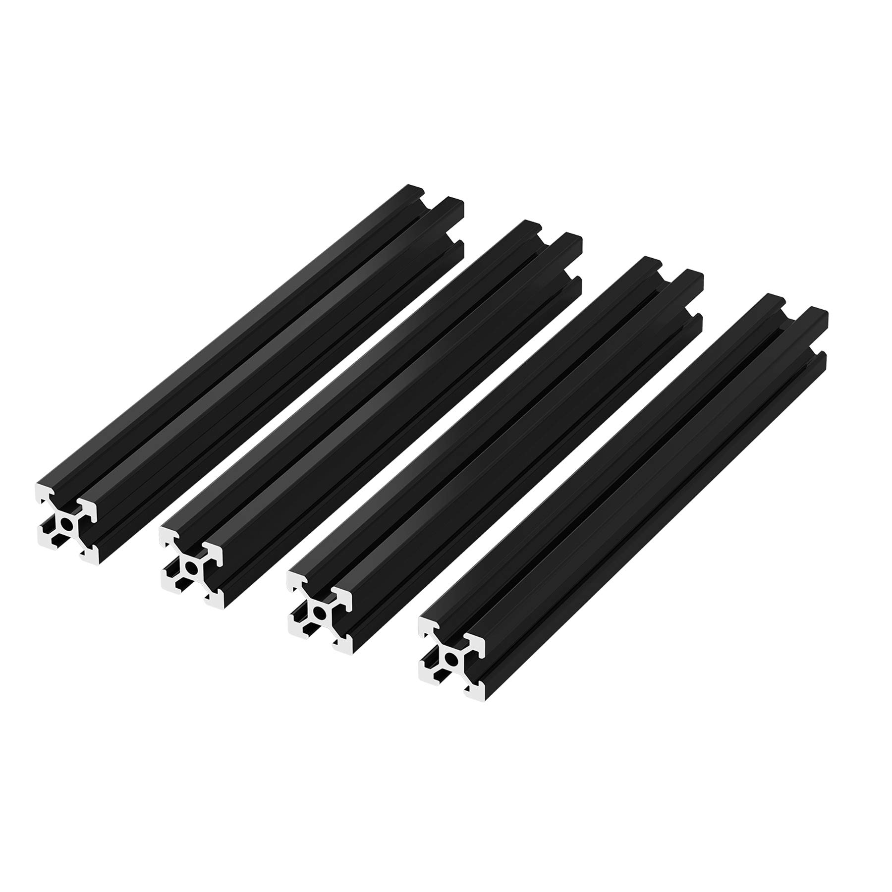 4PCS 2020 T-Slot Aluminum Extrusion 350mm Black Anodized Linear Rail Frame for 3D Printer, CNC Machine, Laser Engraver - Perfect for DIY Projects and Industrial Automation
