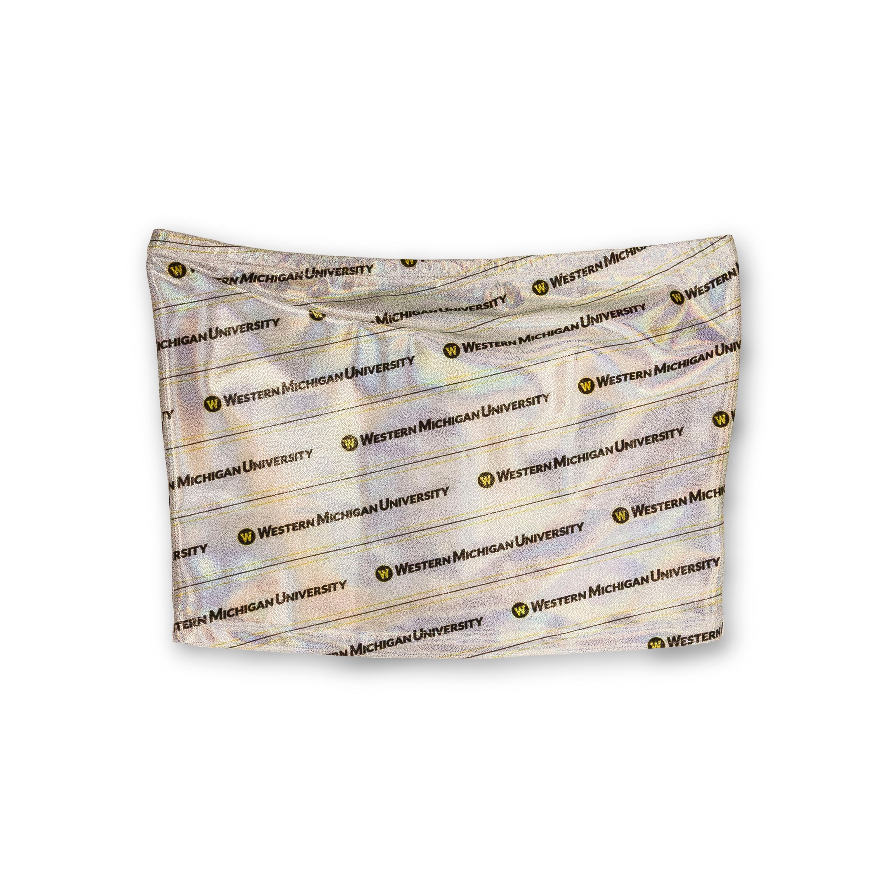 Western Michigan Shimmer Tube Top for Women - Sexy Strapless Crop Top for Summer, Beach, Party & Night Out