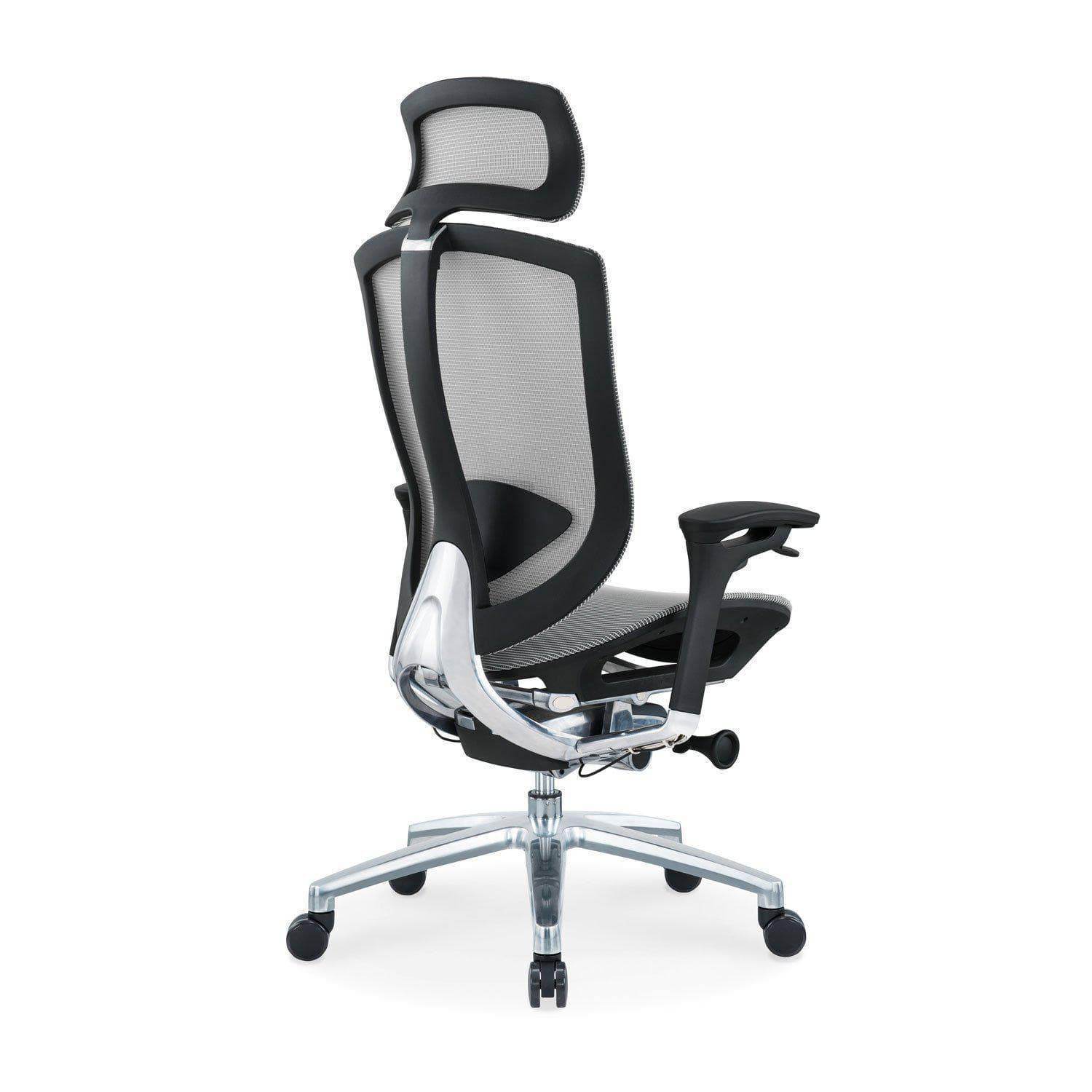 Ergonomic Gamma Grey Office Chair - Adjustable Height & Lumbar Support - Comfortable Mesh Back for Long Hours - Perfect for Home Office, Gaming & Workspaces