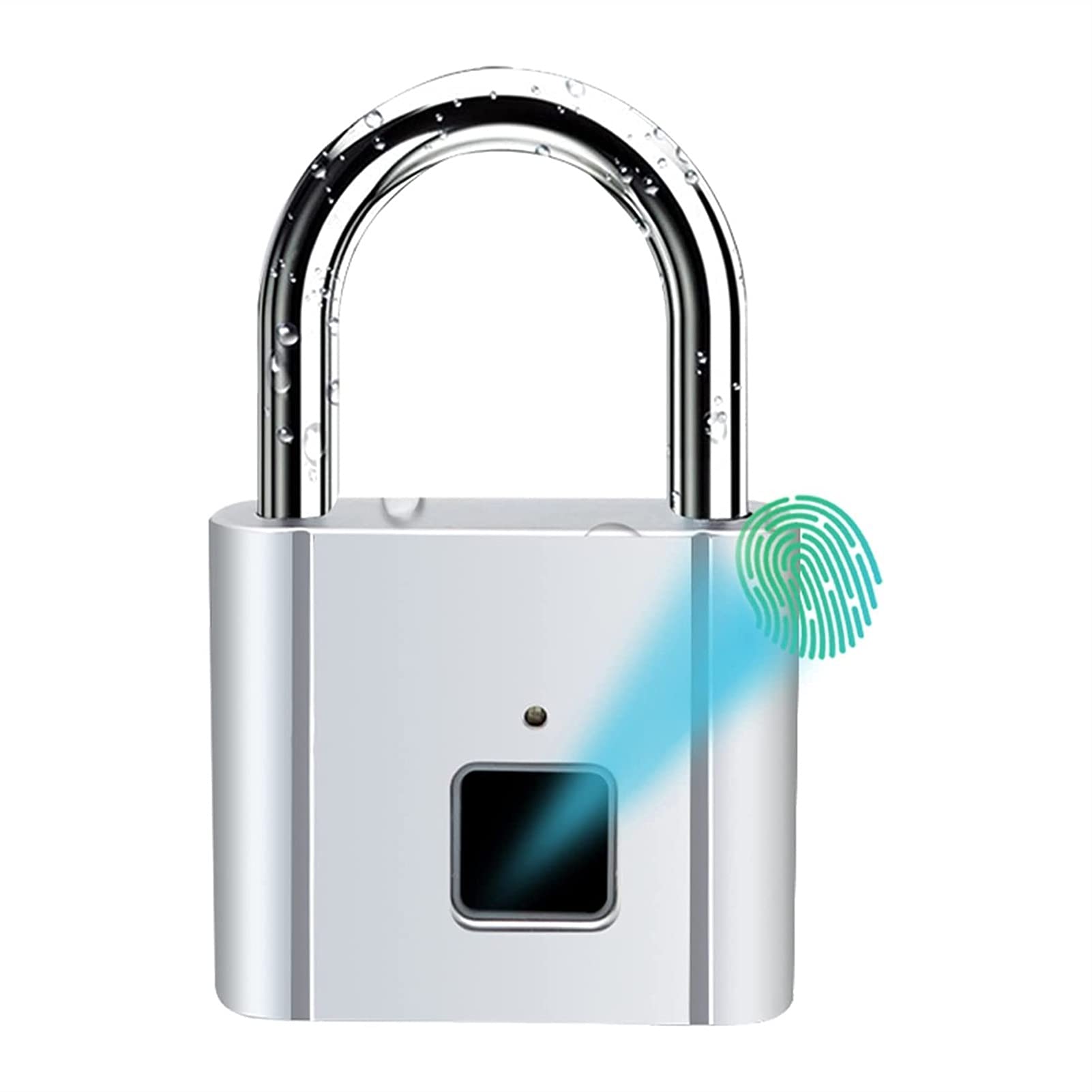 Zinhsq Fingerprint Padlock - Digital Keyless Thumbprint Lock for Gym, School, Backpack & Luggage | Secure Metal Locker Lock for Home, Office & Travel
