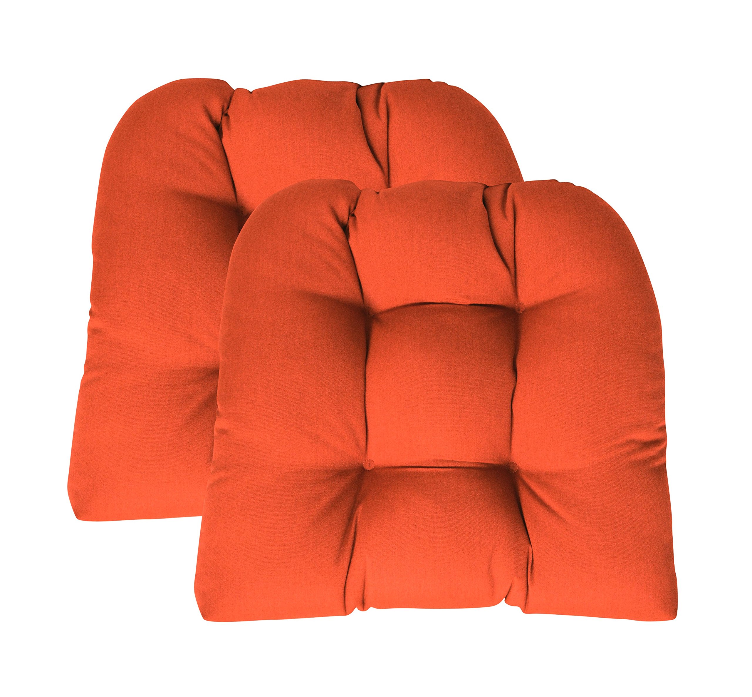 RSH DECOR: 2-Piece Tufted Wicker U-Shaped Outdoor Cushion Set - 19