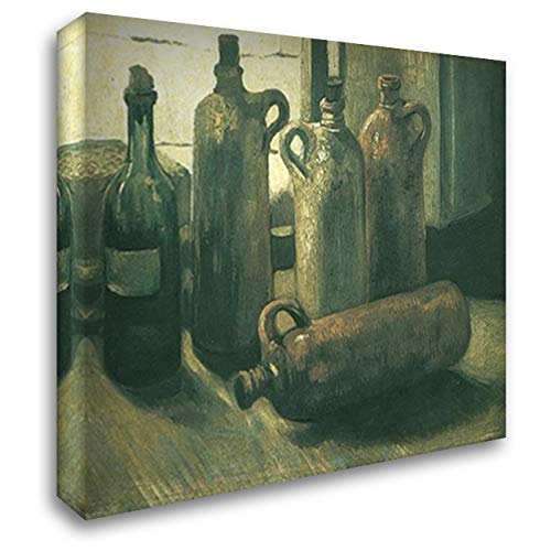 Vincent Van Gogh Still Life with Five Bottles 22x20 Inch Gallery Wrapped Canvas Art Print - Perfect for Living Room, Bedroom & Office Wall Decor