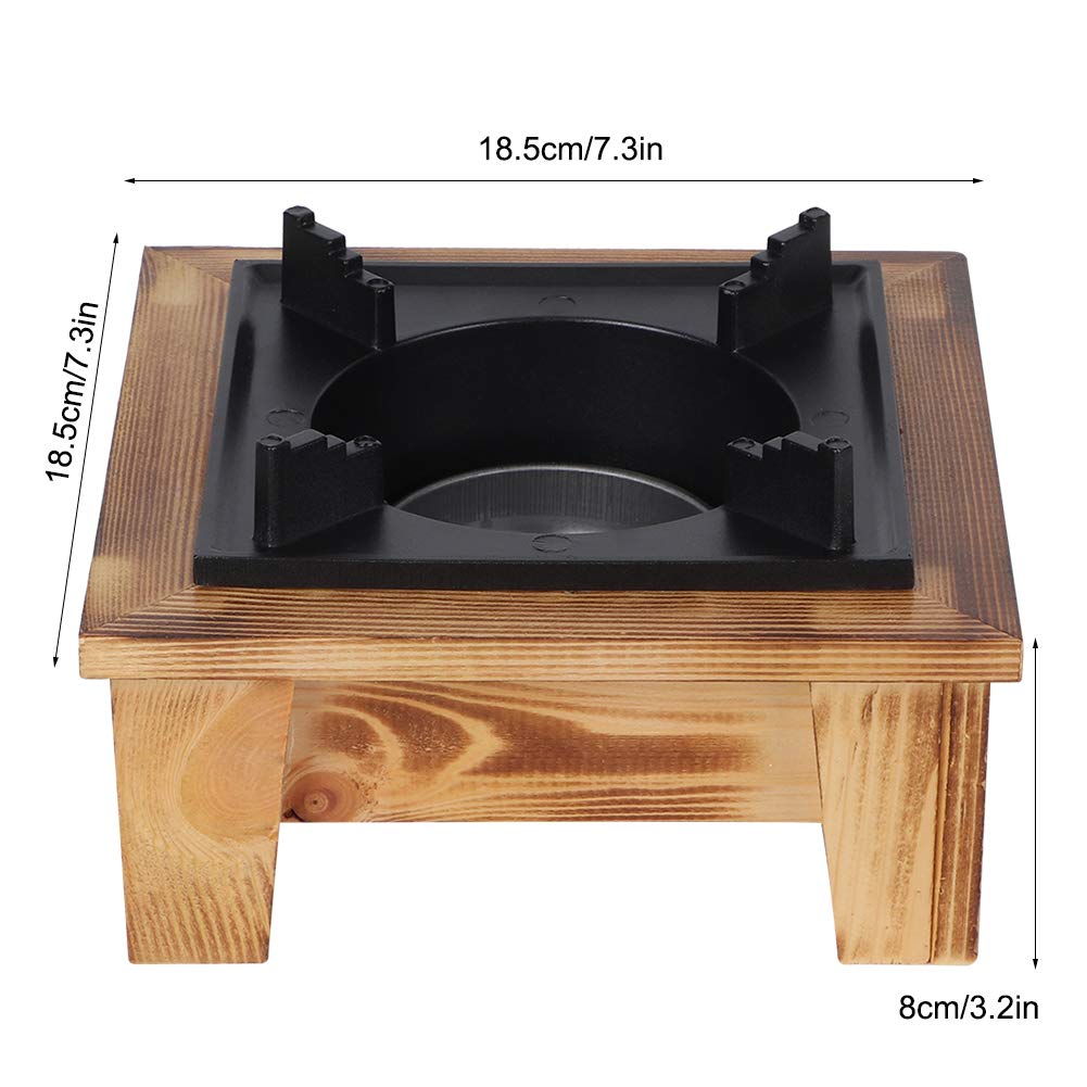 Portable Camping Fire Pit with Wooden Shelf & Alcohol Box - Outdoor Wood Stove for BBQ, Picnics & Backyard Cooking | Perfect for Camping, Hiking & Beach Parties