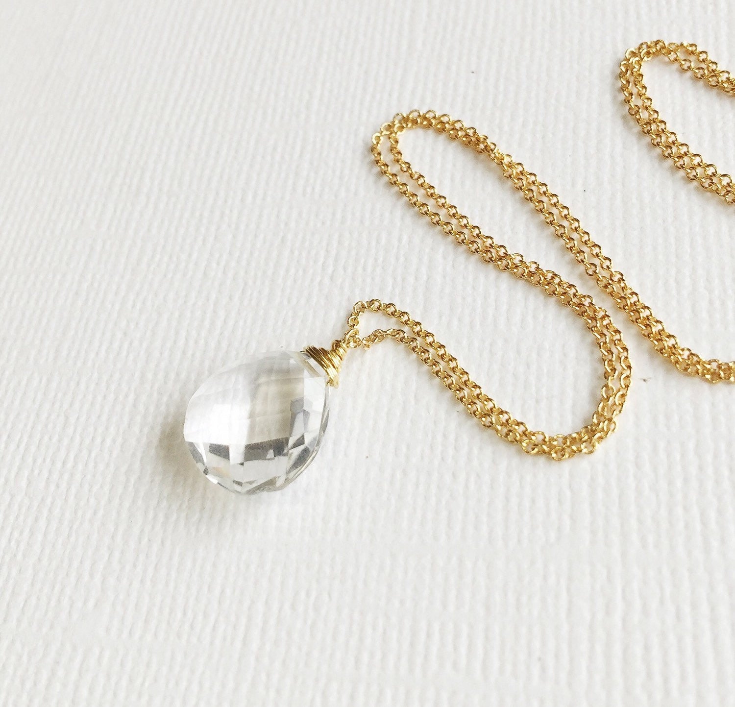 Kaipo Crystal Quartz Necklace (N192) - Elegant & Healing Jewelry for Women, Perfect for Gifts, Parties & Everyday Wear