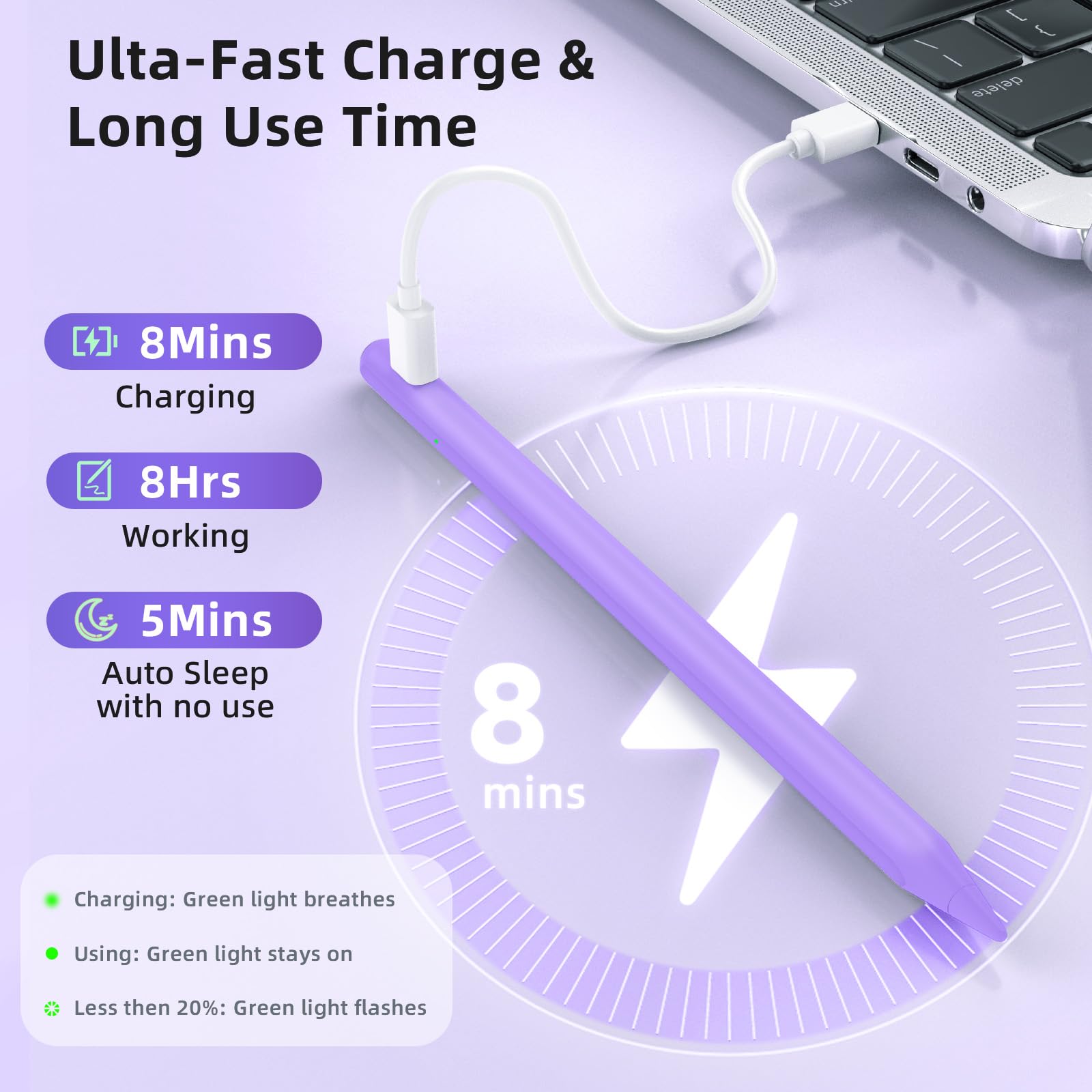 8-Minute Fast Charging Stylus Pen for iPad Pro 11