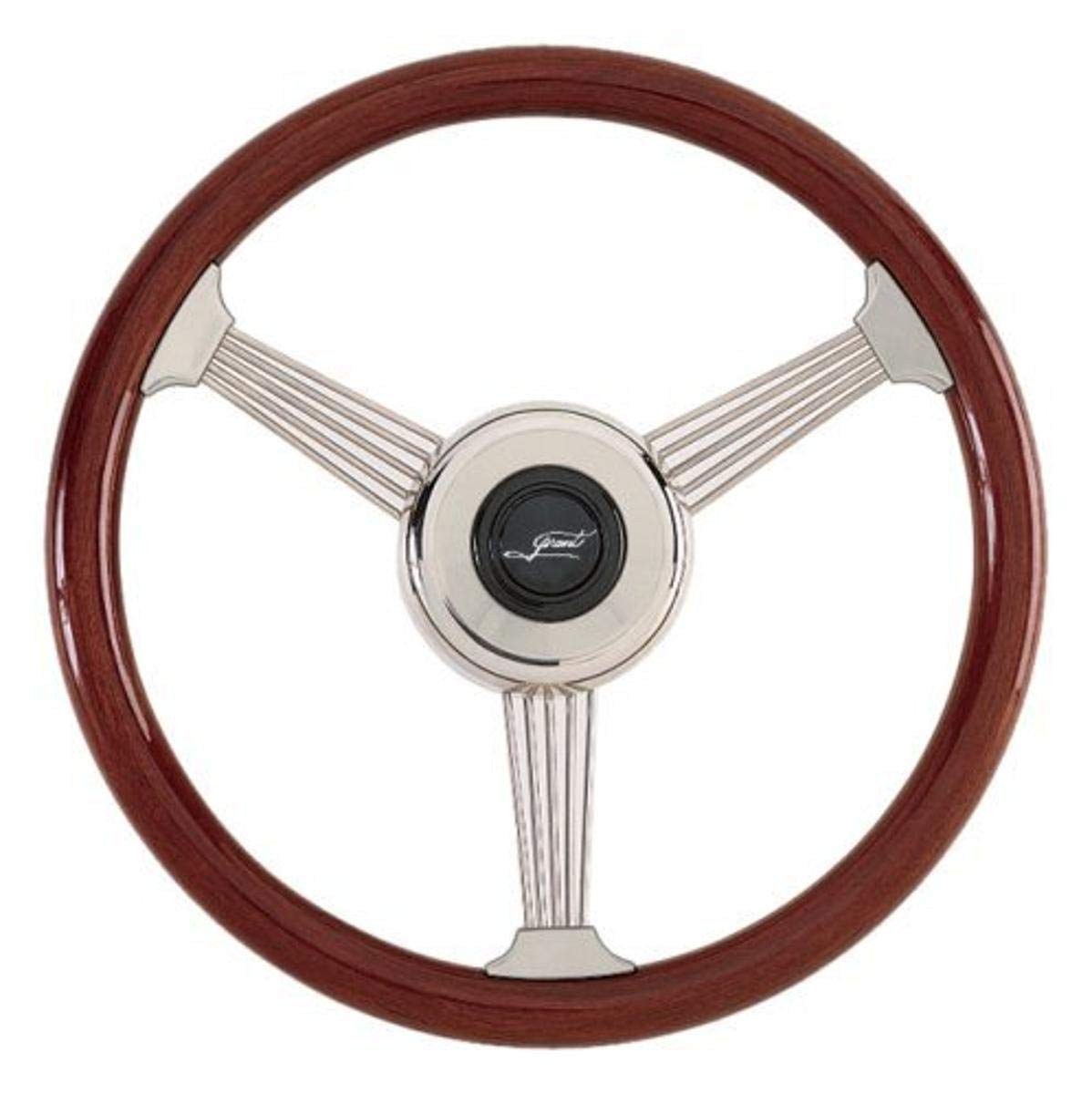 Grant 1057 Banjo Steering Wheel - Classic Wood Rim Hot Rod & Vintage Car Steering Wheel for Roadsters, Rat Rods & Custom Builds - Perfect for Restoration Projects & Automotive Enthusiasts