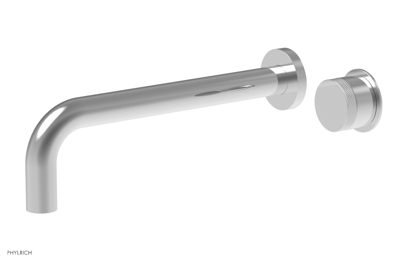 Basic II 10 Single Handle Wall Mount Lavatory Faucet Set with Knurled Handle - 230 18 10 - Perfect for Bathroom Sink, Powder Room & Guest Bath Installation