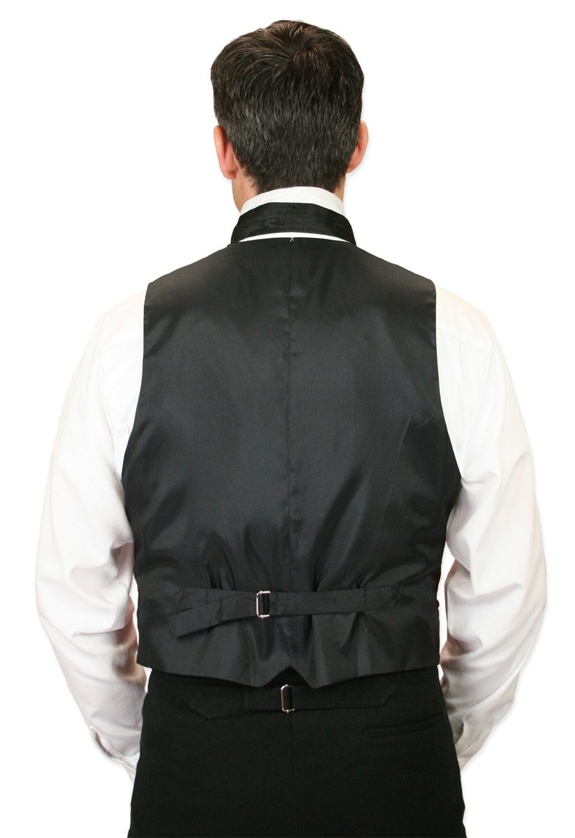 Historical Emporium Men's Velvet Formal Suit Vest | Victorian Edwardian Tuxedo Waistcoat | Elegant Dress Vest for Weddings, Parties & Historical Reenactments