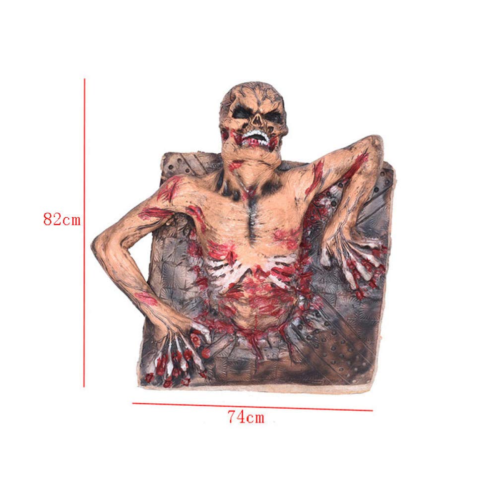Latex Zombie Statue Sculpture - Halloween Party & Office Decorations - Spooky Home, Garden, and Event Decoration