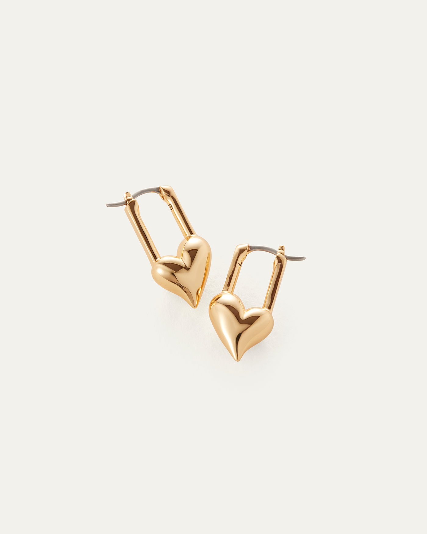 Heart Huggie Earrings - Cute Heart-Shaped Padlock Stud Earrings for Women, Trendy & Secure Lock Design - Perfect for Valentine's Day Gifts, Date Nights & Everyday Wear