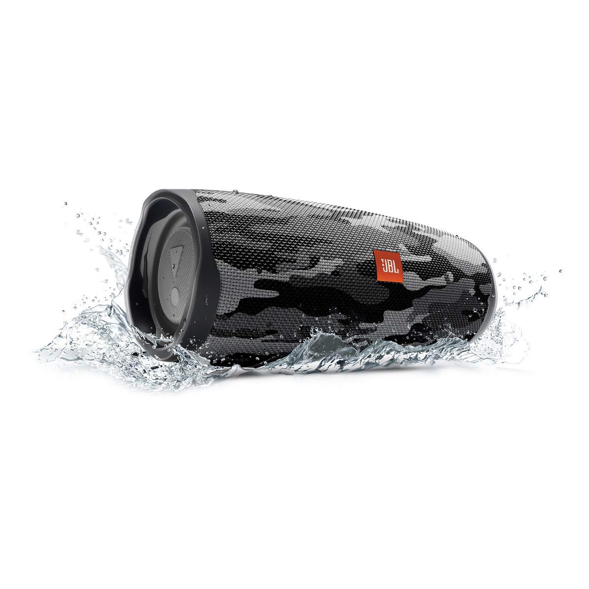 JBL Charge 4 Waterproof Portable Bluetooth Speaker - Wireless Outdoor Speaker with 20-Hour Playtime, IPX7 Rating (Black/White Camo) - Perfect for Beach, Pool, Camping & Parties