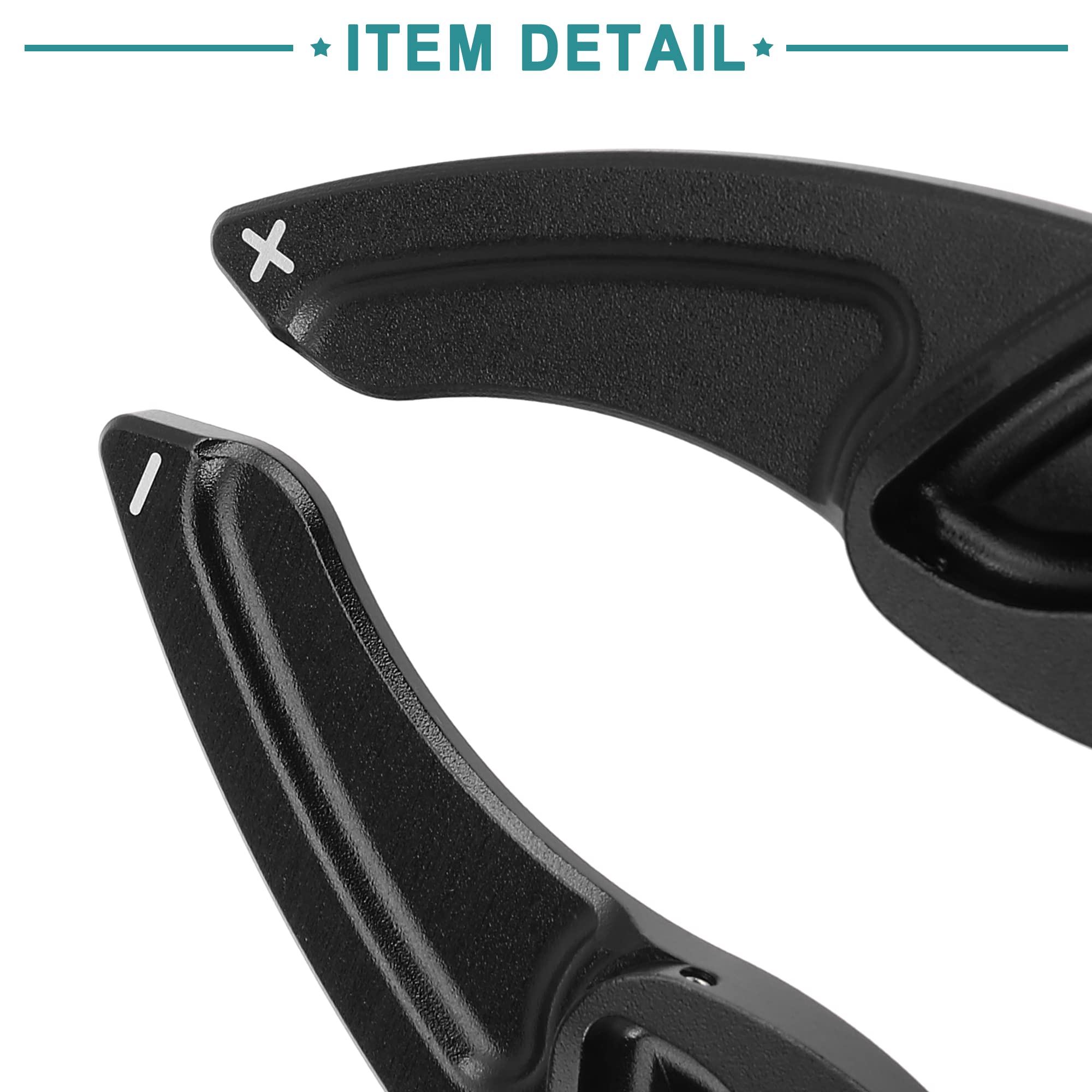 ACROPIX Black Steering Wheel Paddle Shifter Extensions (2-Pack) - Compatible with Subaru BRZ - Enhance Driving Performance for Racing & Daily Commute