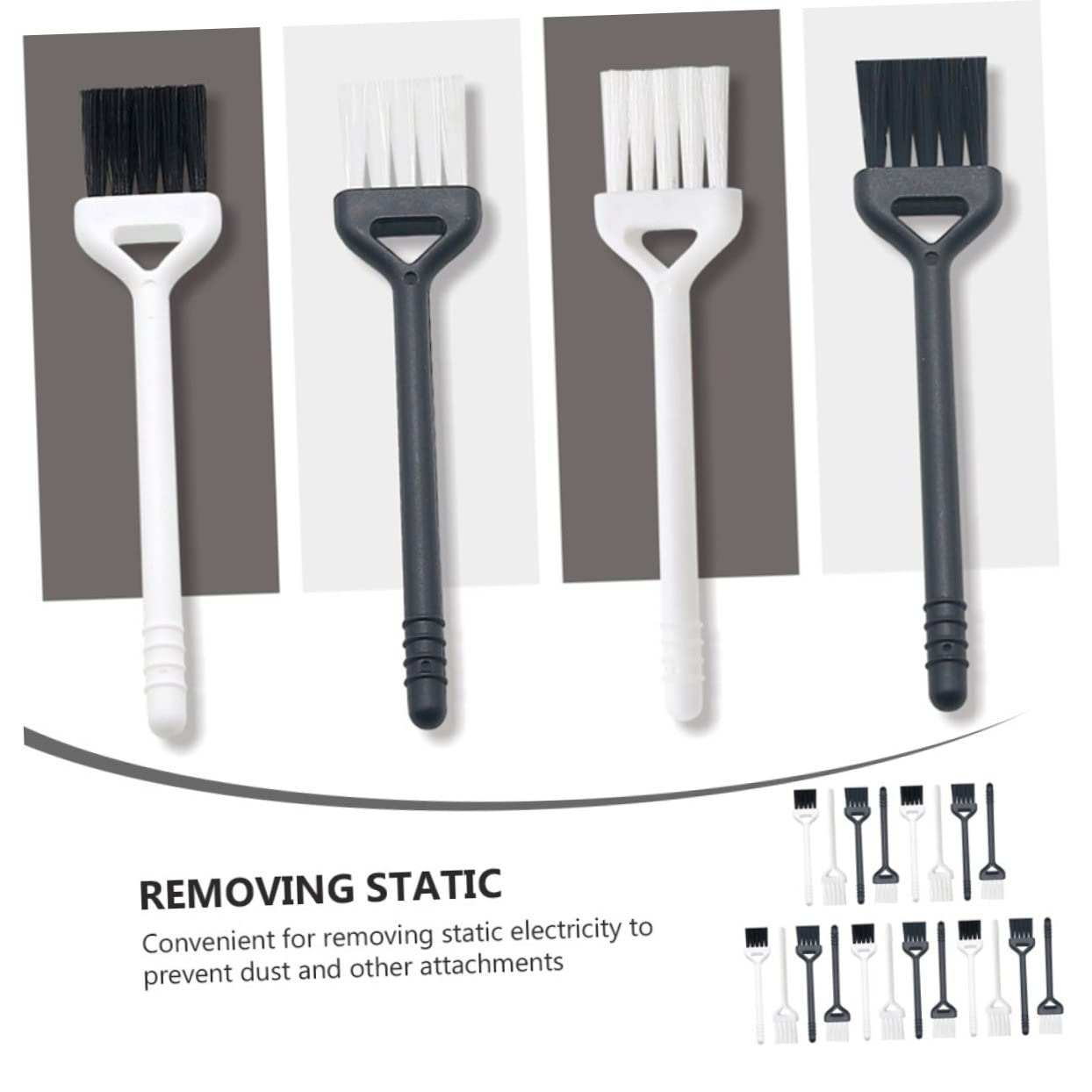 HOMSFOU 60 Pcs Electric Razor & Hair Clipper Cleaning Brush Set - Mini Power Duster for Trimmer, Camera, Electronics & Car ABS - Professional Cleaning Kit for Barbershops, Home Grooming & Device Maintenance