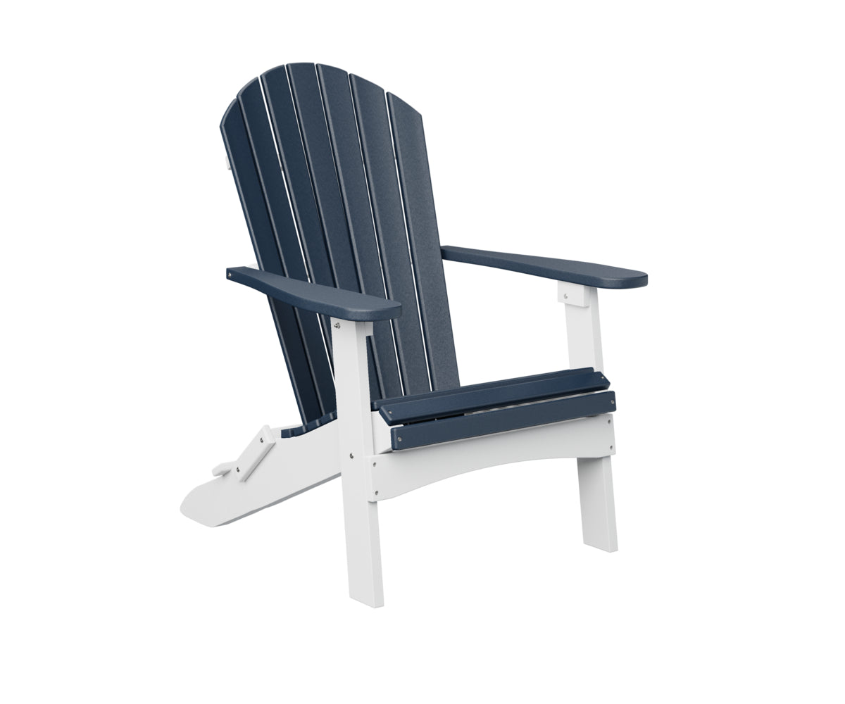 Berlin Gardens ComfoBack Folding Adirondack Chair - Outdoor Patio Furniture for Deck, Poolside & Garden Relaxation