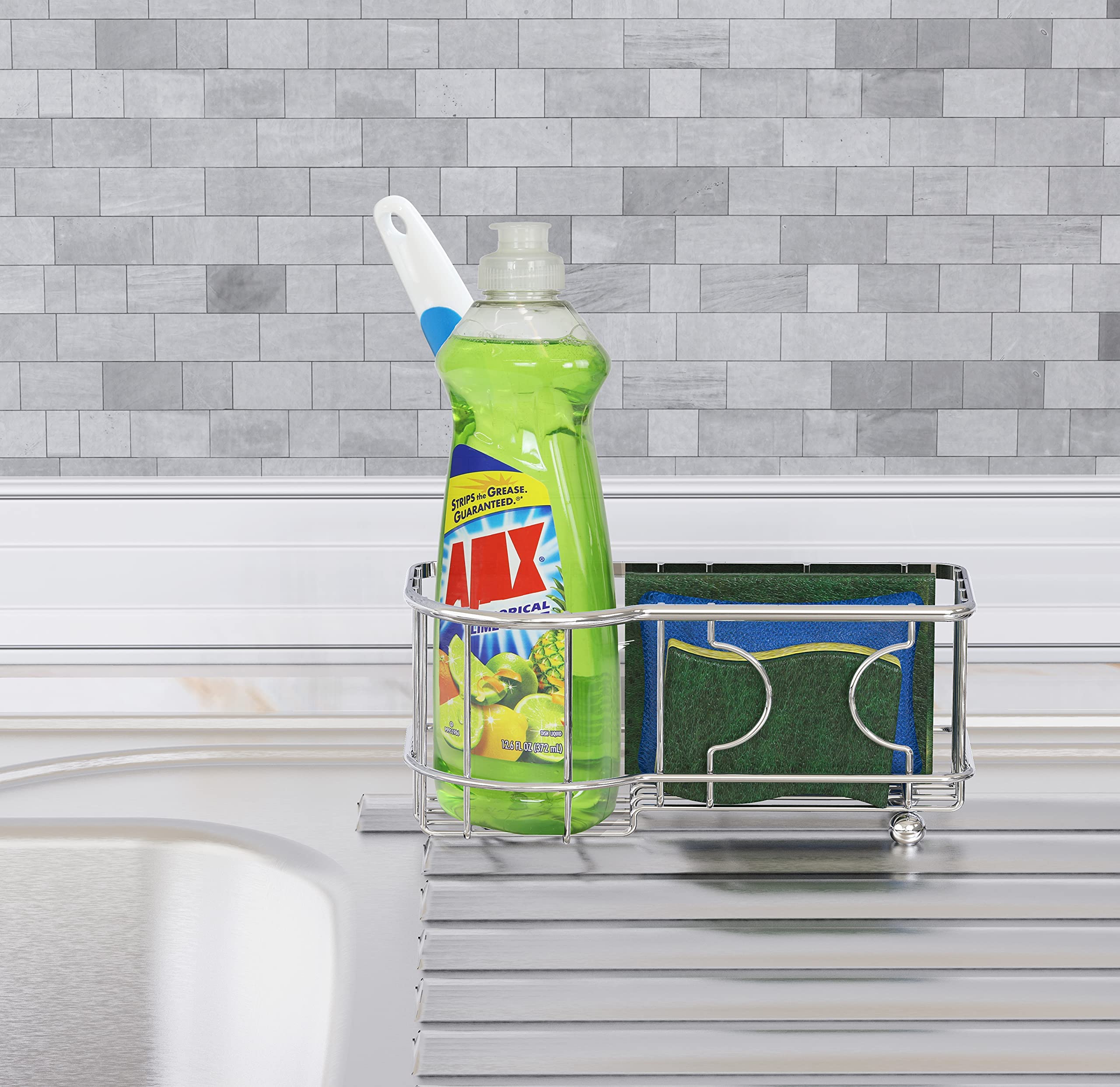 Stick-On Kitchen Sponge Holder - Durable & Space-Saving for Sinks