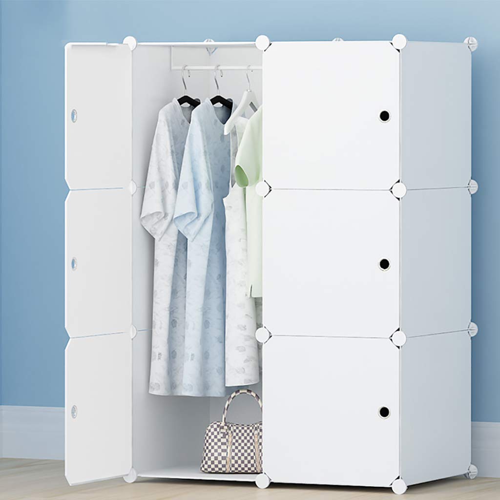 Portable Shoe Shelf & Closet Organizer - Large Capacity Wardrobe with Doors for Hanging Clothes, Books, Toys & Towels (75x47x111cm/30x19x44inch) | Space-Saving Storage Solution for Bedrooms, Dorms & Small Apartments