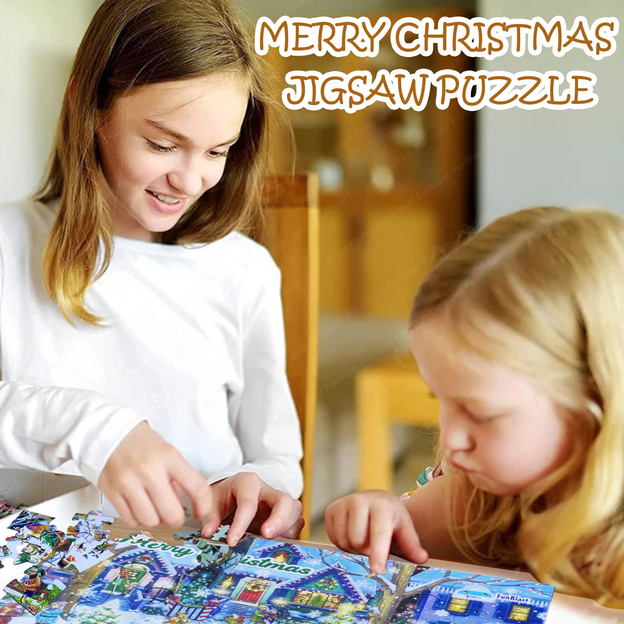 FunBlast Kids Jigsaw Puzzles Set of 3 - 72 Piece Educational Floor Puzzles for Boys & Girls Ages 3+ (30x22cm, Multicolor) | Christmas Gift, Learning Toys & Family Game Night Activities
