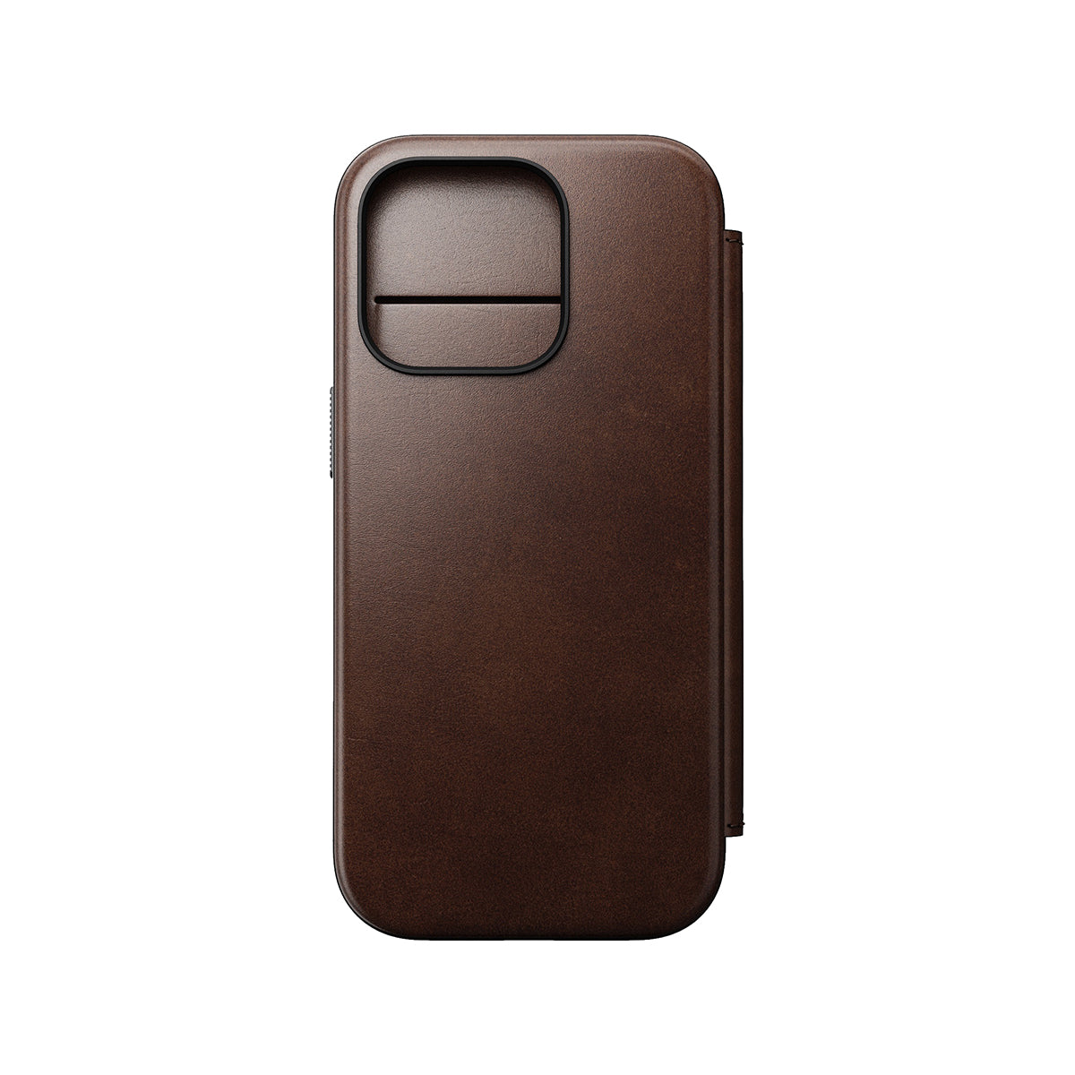 Premium NOMAD Leather Folio Case for iPhone 16 Pro - Genuine Horween Leather - Rustic Barn Style - Slim Protective Wallet Cover (Perfect for Business & Travel)