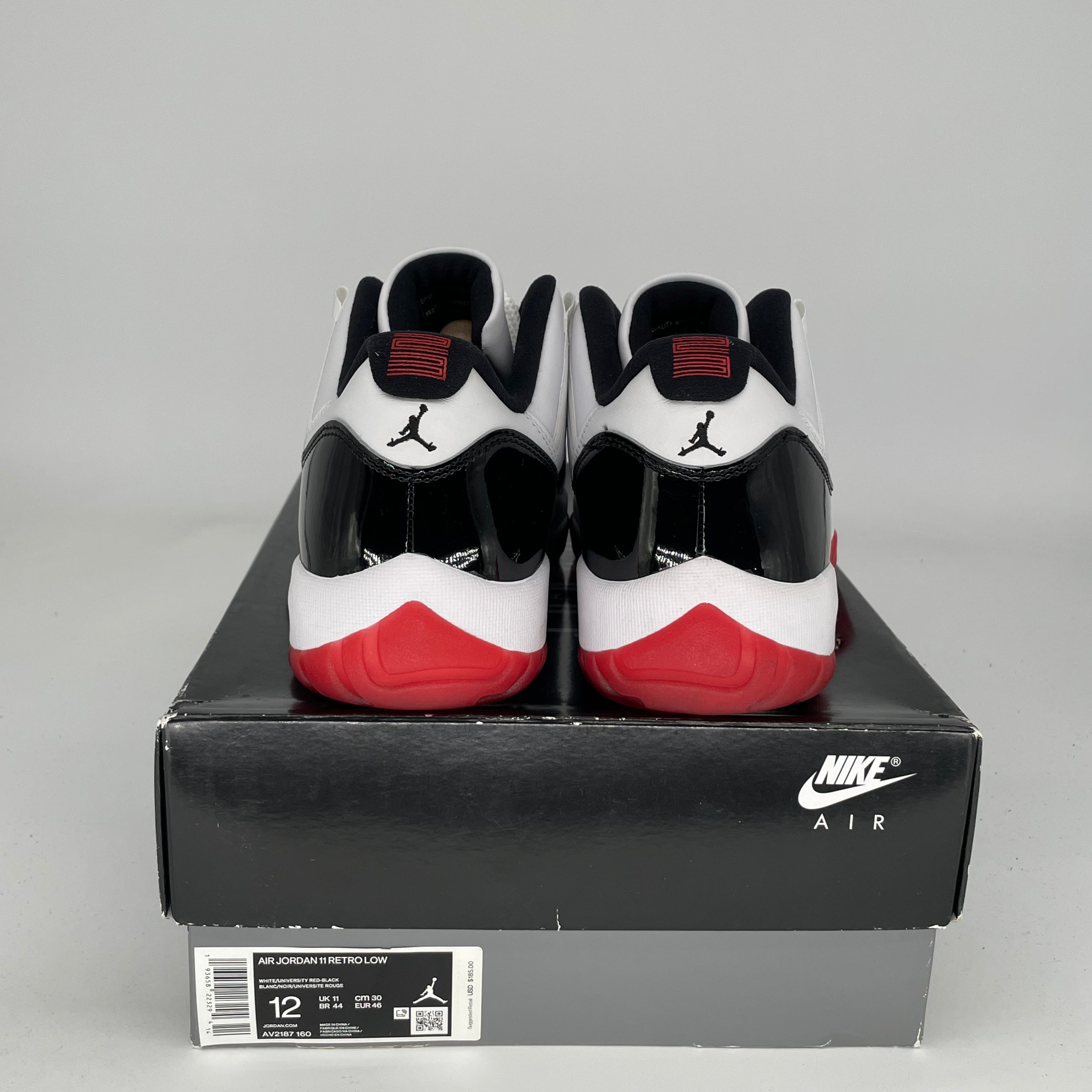 Air Jordan 11 Low Concord Bred Men's Basketball Shoes Size 12 (AV2187-160) - Perfect for Casual Wear, Street Style & Court Performance