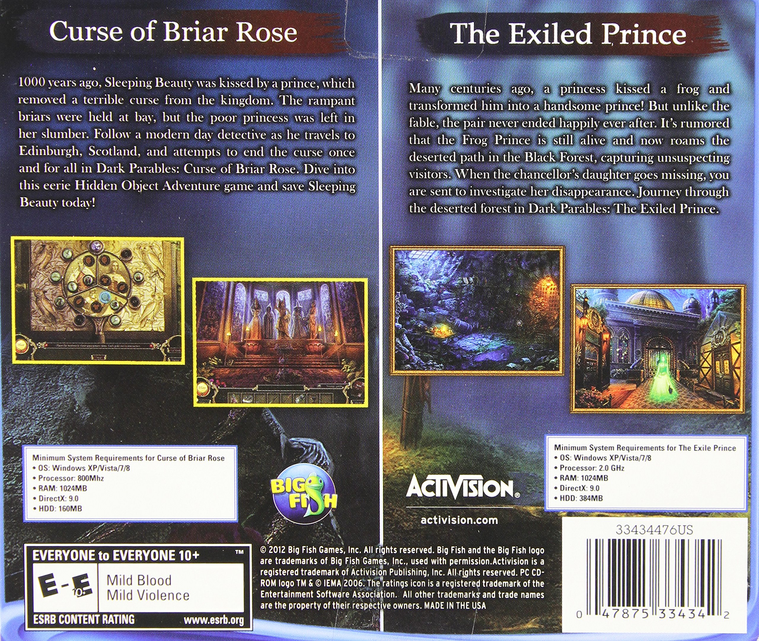 Dark Parables Dual Pack: Curse of Briar Rose & The Exiled Prince - PC Game Bundle | Fantasy Adventure Mystery Games for Windows | Perfect for Puzzle Lovers & Gothic Story Fans