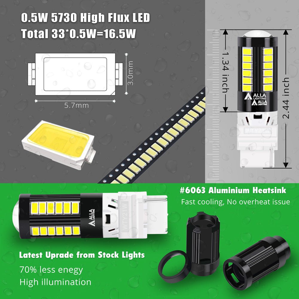 WTY21W LED Turn Signal Light Bulbs for 2020-2022 Ford F150 F250 F350 - Super Bright Amber Lights for Enhanced Visibility & Safety on Road Trips & Night Driving