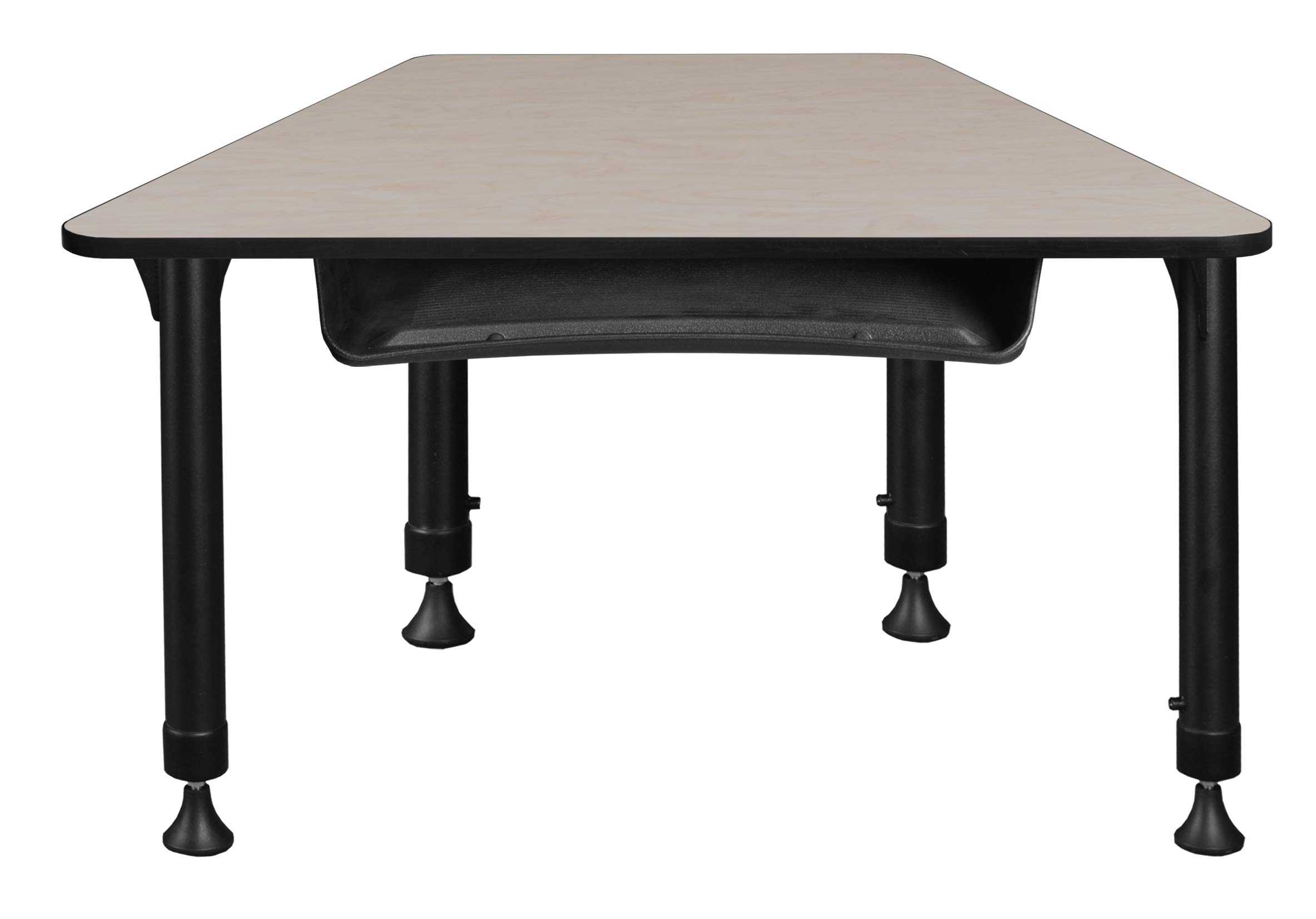 Regency Height Adjustable Trapezoid School Desk with Storage - 36