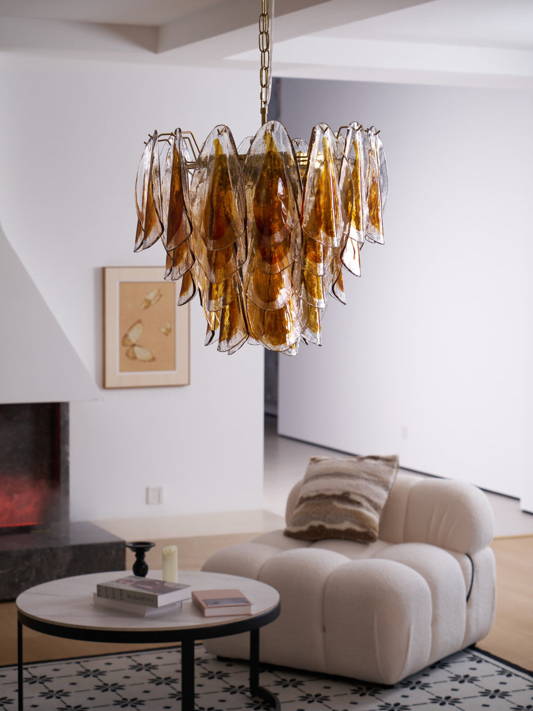 Kalmar Murano Glass Chandelier - Elegant Italian Crystal Ceiling Light Fixture for Dining Room, Living Room & Bedroom Decor