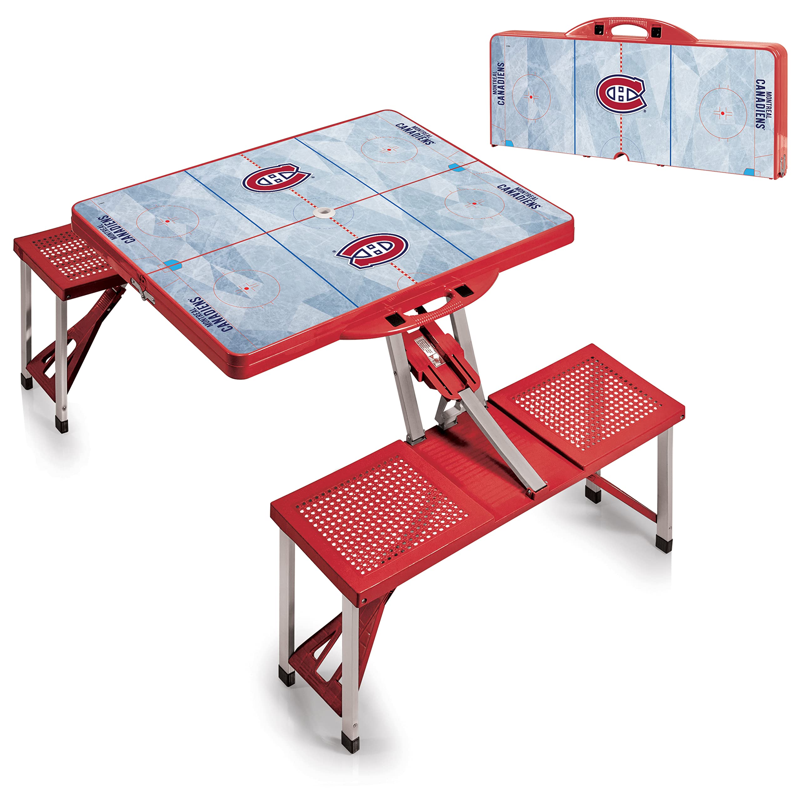 PICNIC TIME NHL Unisex-Adult Portable Folding Picnic Table with Seats - Compact Outdoor Dining for Camping, Tailgating & Beach Parties