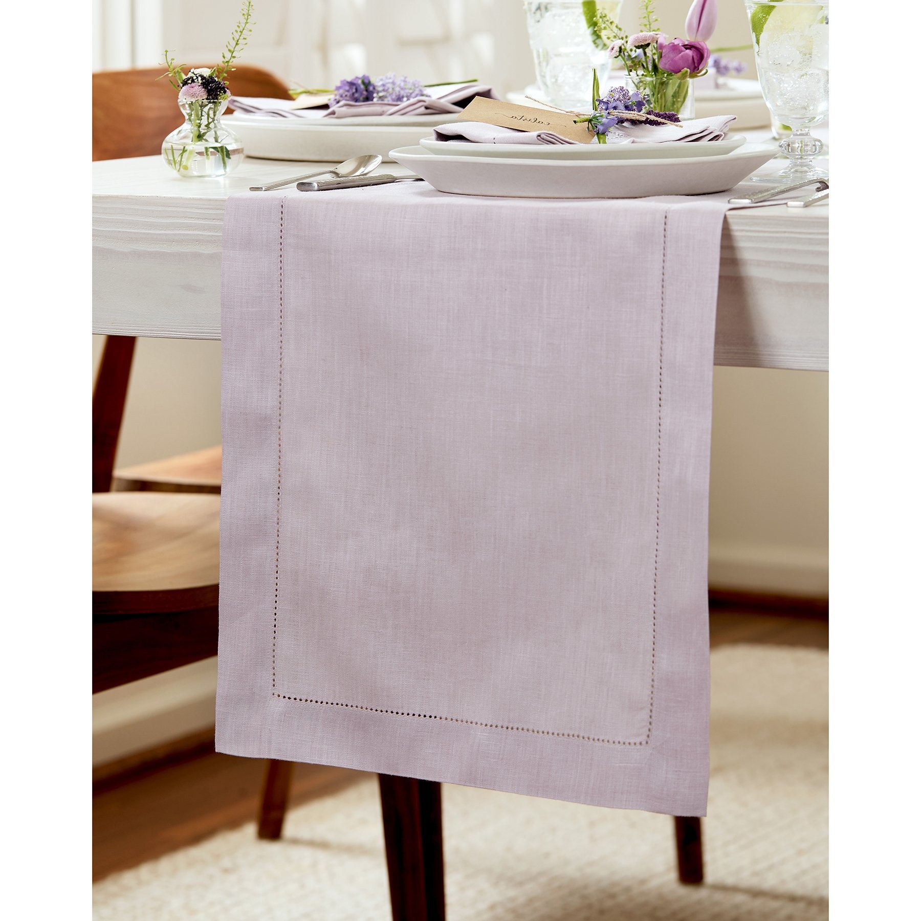 Elegant Classic Hemstitch Table Runner - Perfect for Dining Tables, Weddings & Home Decor - On Sale Now