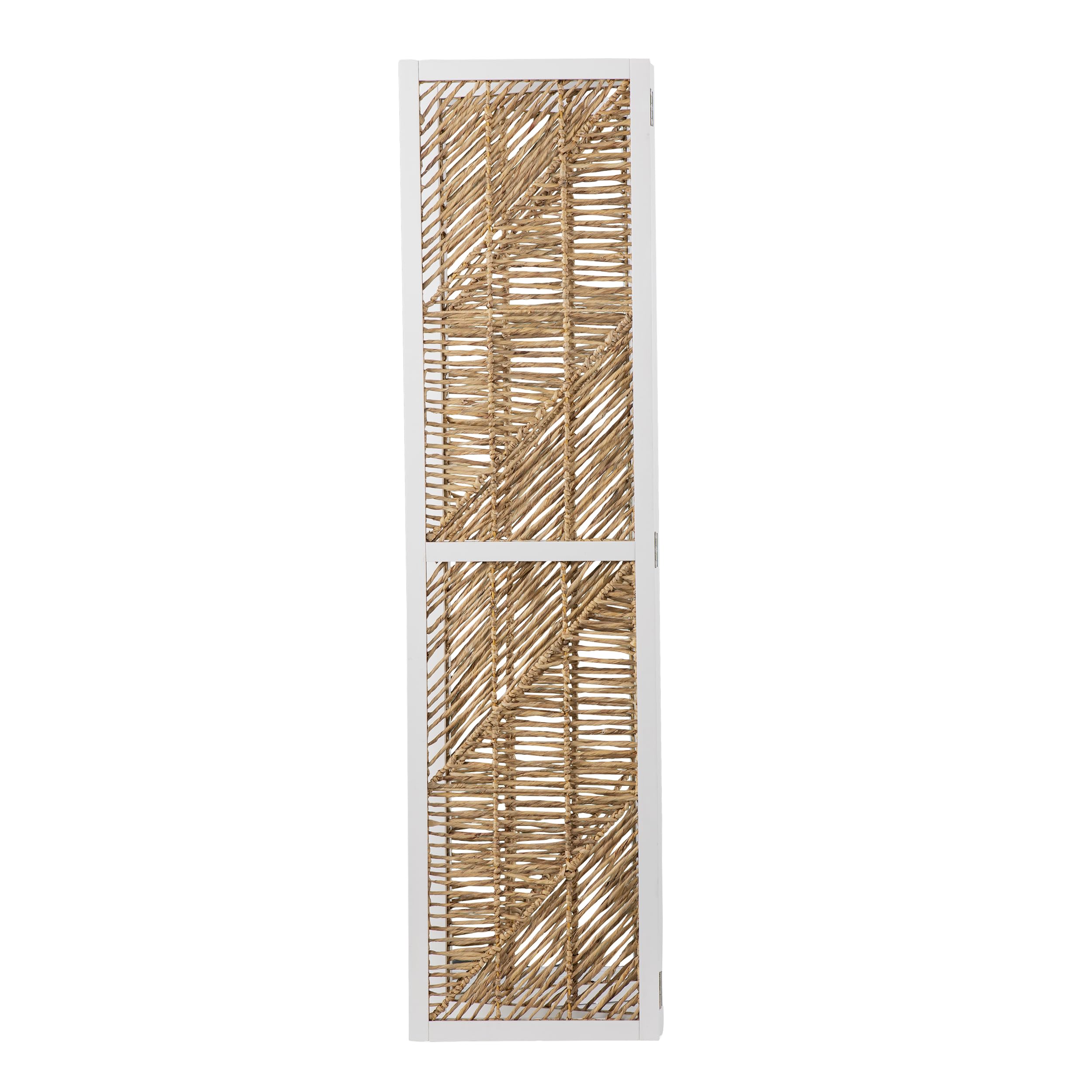 SEI Furniture Quilino Natural Woven Room Divider Screen - Handmade Rattan Partition for Living Room, Bedroom & Office Privacy Decor