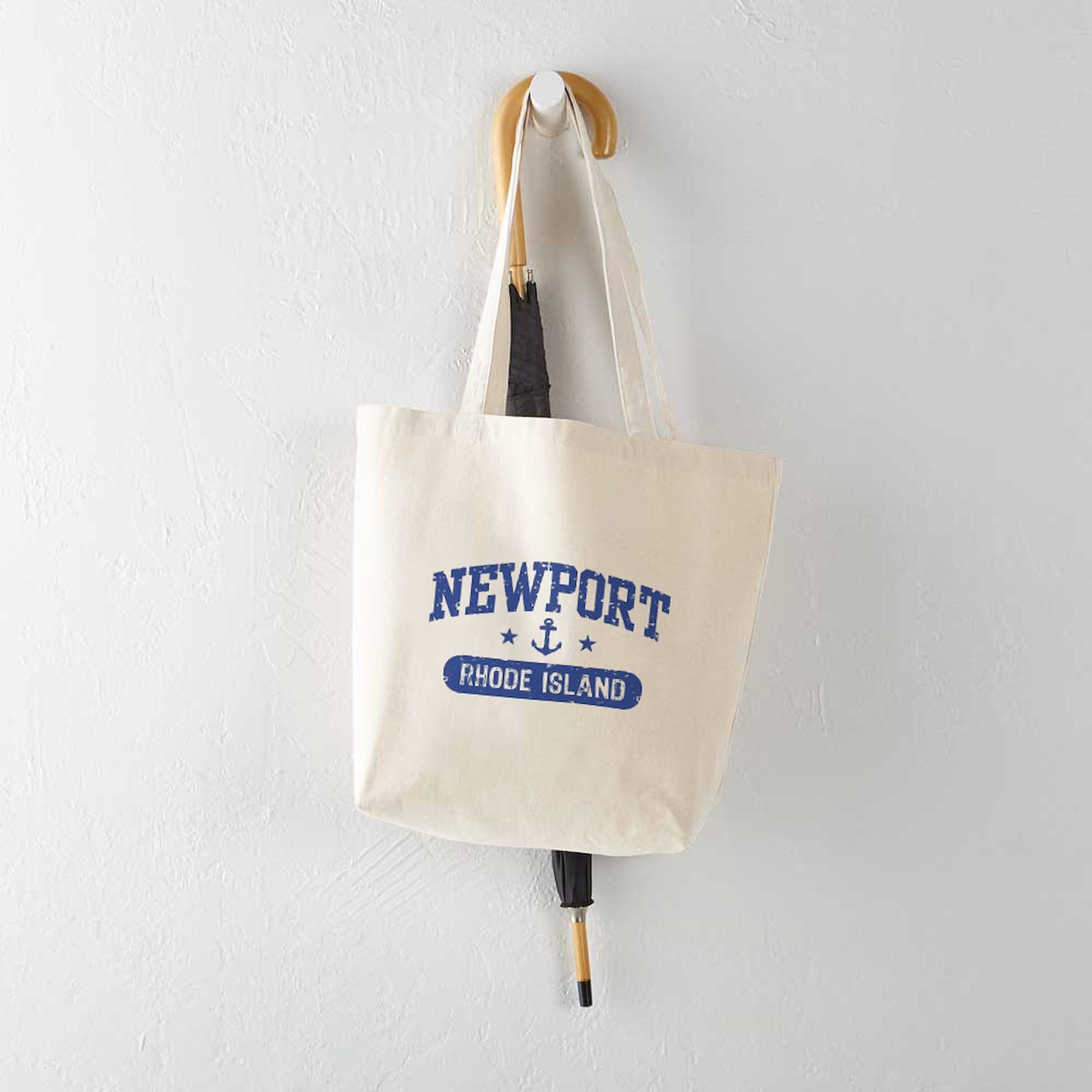 Newport Rhode Island Canvas Tote Bag - Eco-Friendly Reusable Shopping Bag for Beach, Groceries & Daily Use | CafePress Natural Cotton Tote